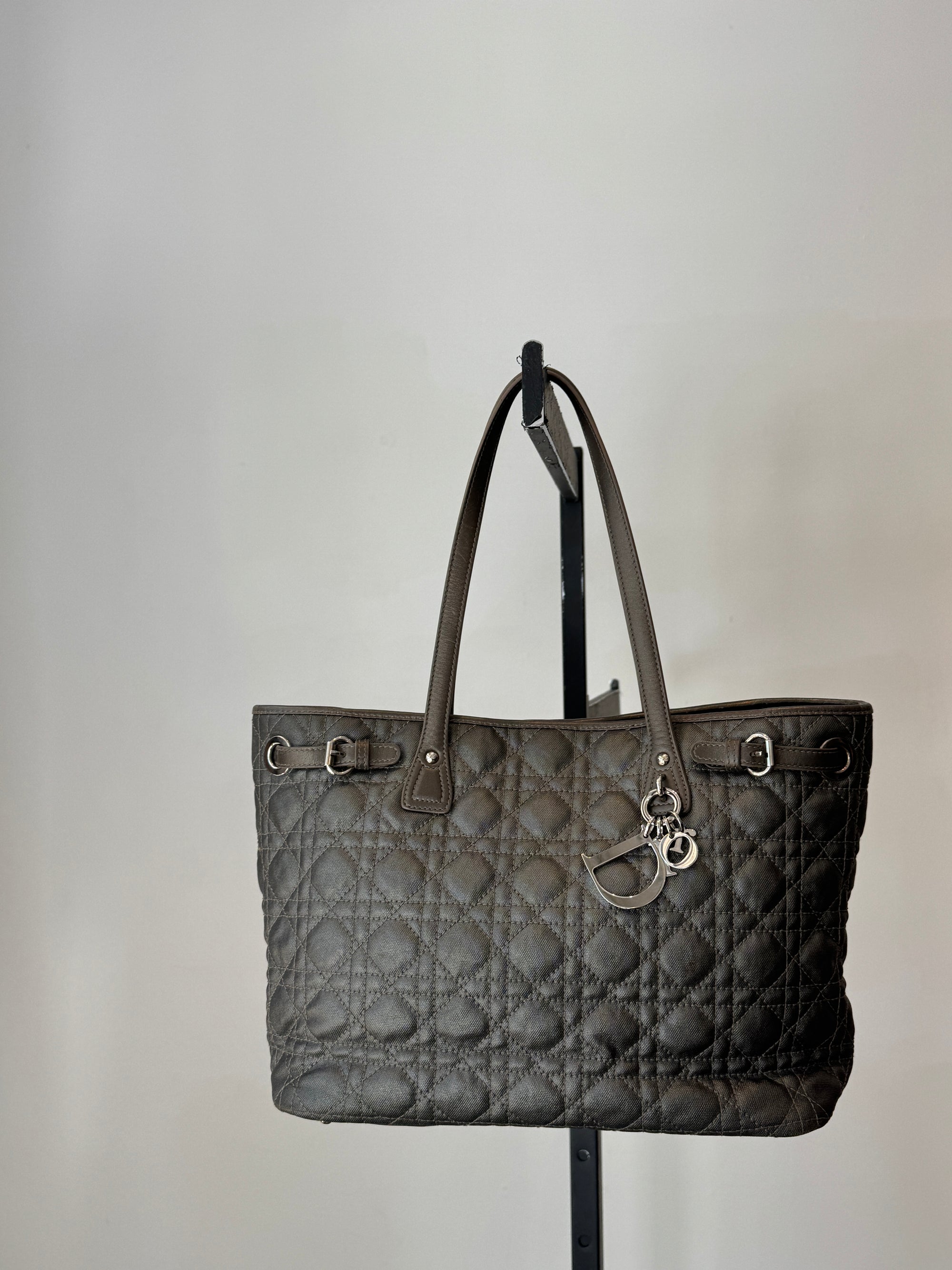 Christian Dior Cannage Tote Gunmetal