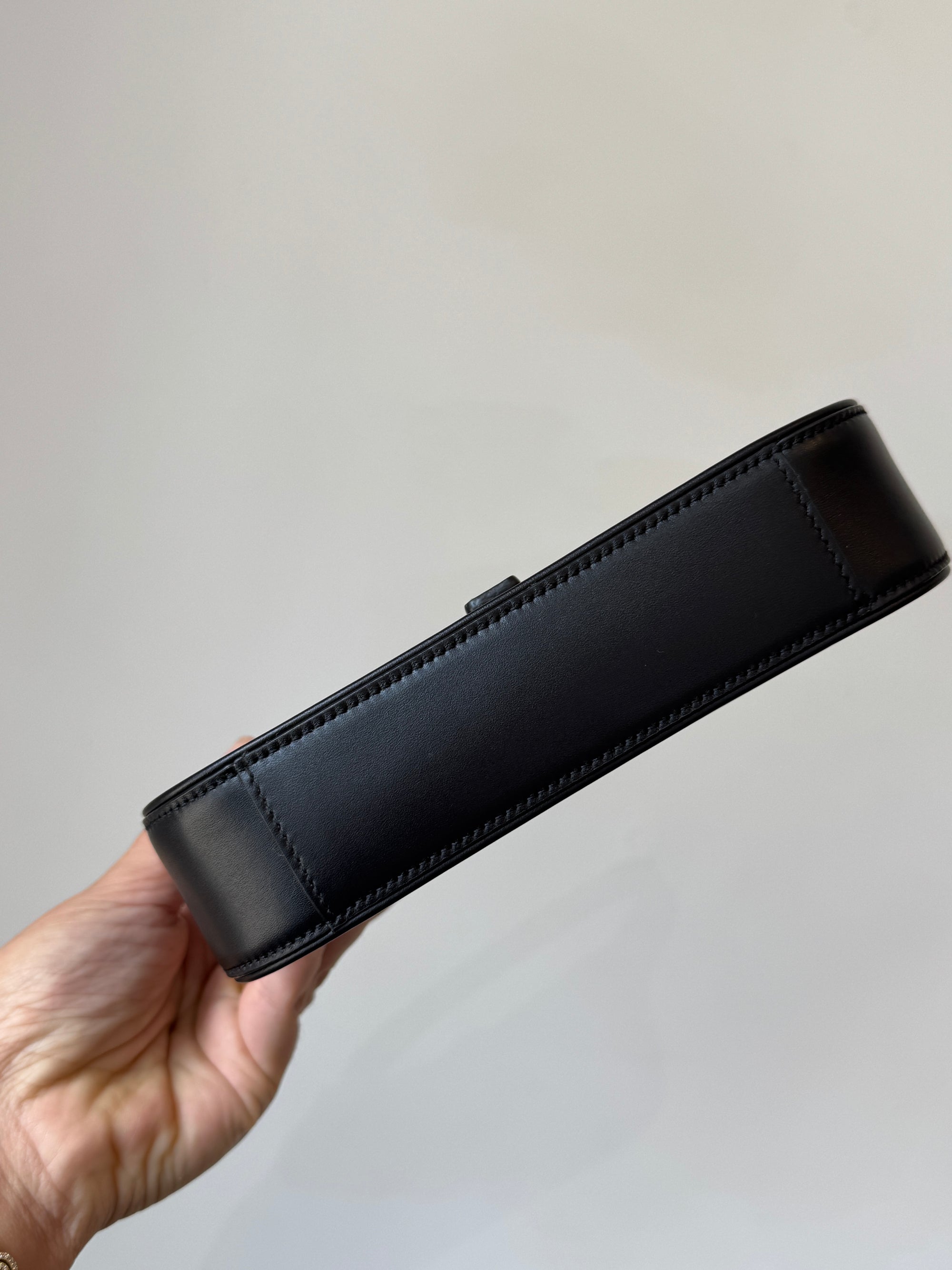 Saint Laurent Mini Le 5 à 7 Compact Purse, Smooth Leather