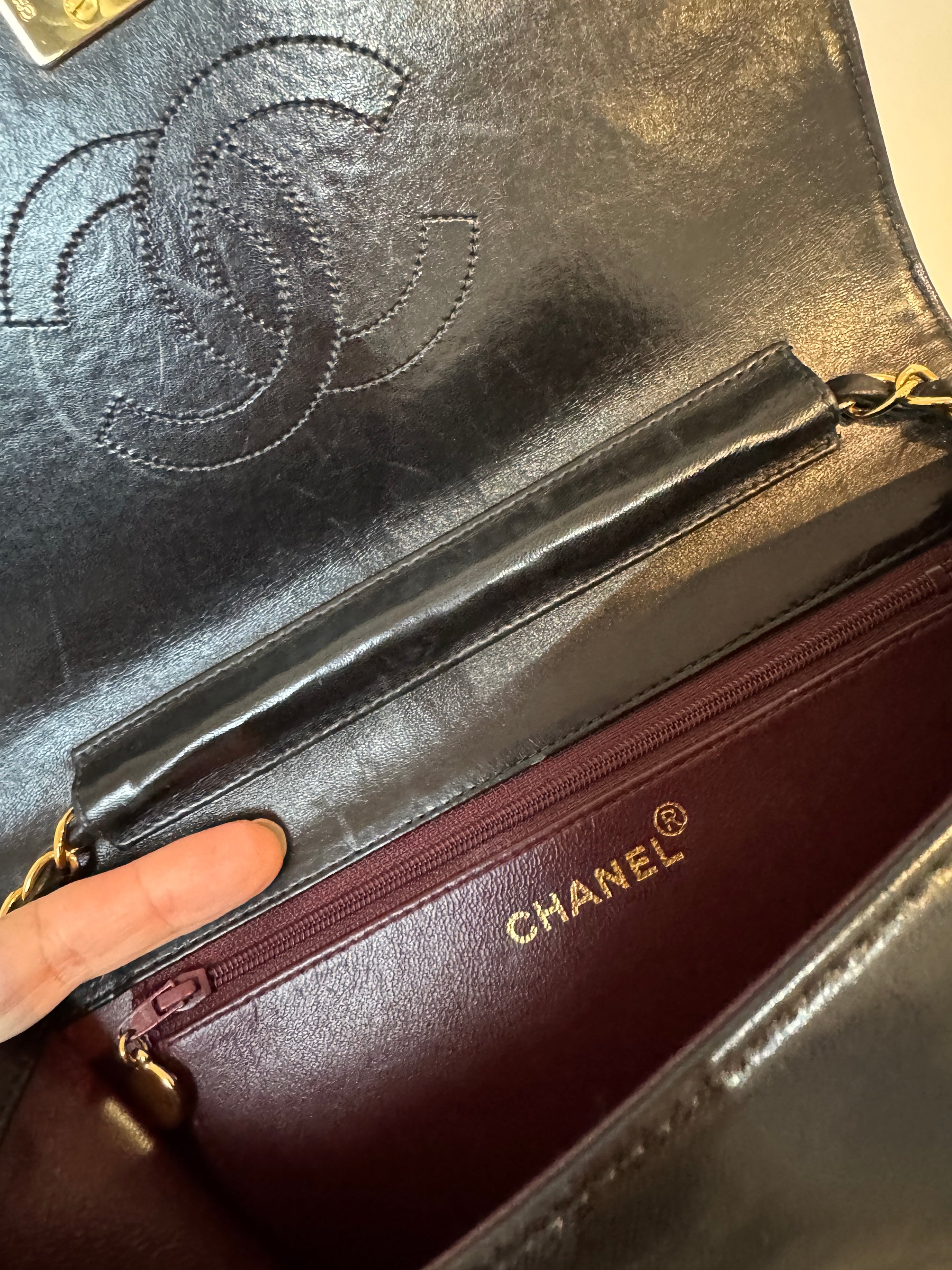 Chanel Vintage Flap Handbag Black, circa 1990s