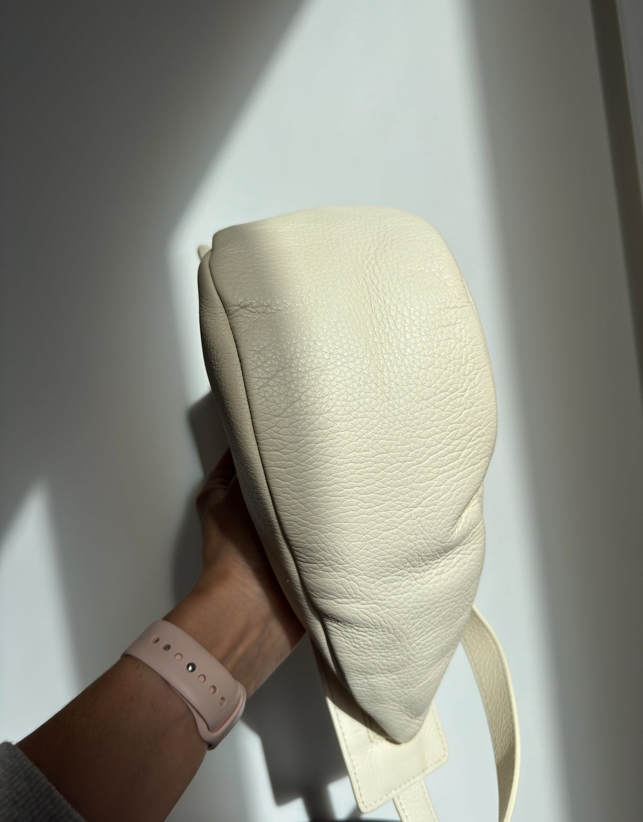 The Row Slouchy Banana Bag Ivory, Small