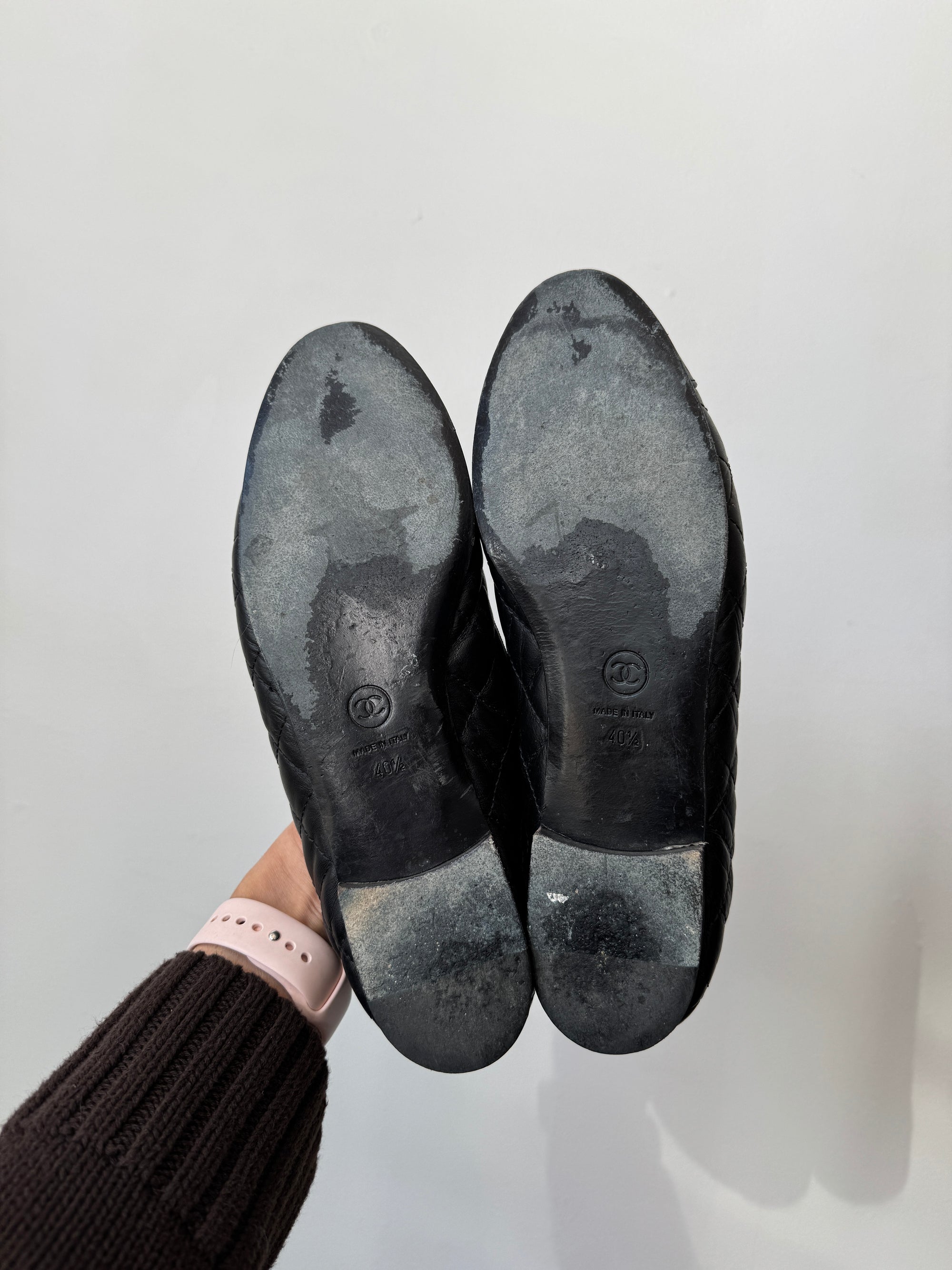 Chanel CC ballet flats, Black, 40.5