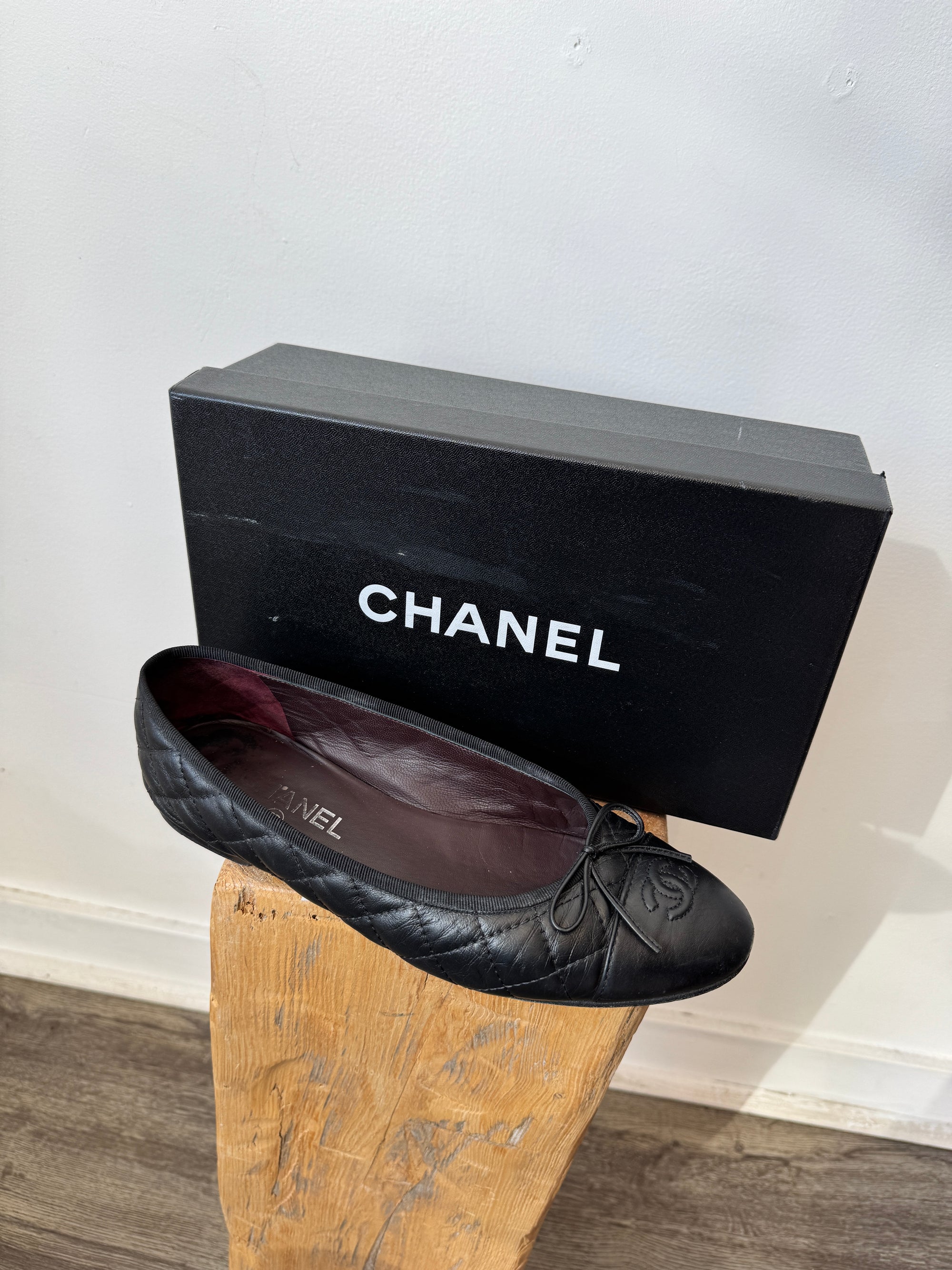 Chanel CC ballet flats, Black, 40.5