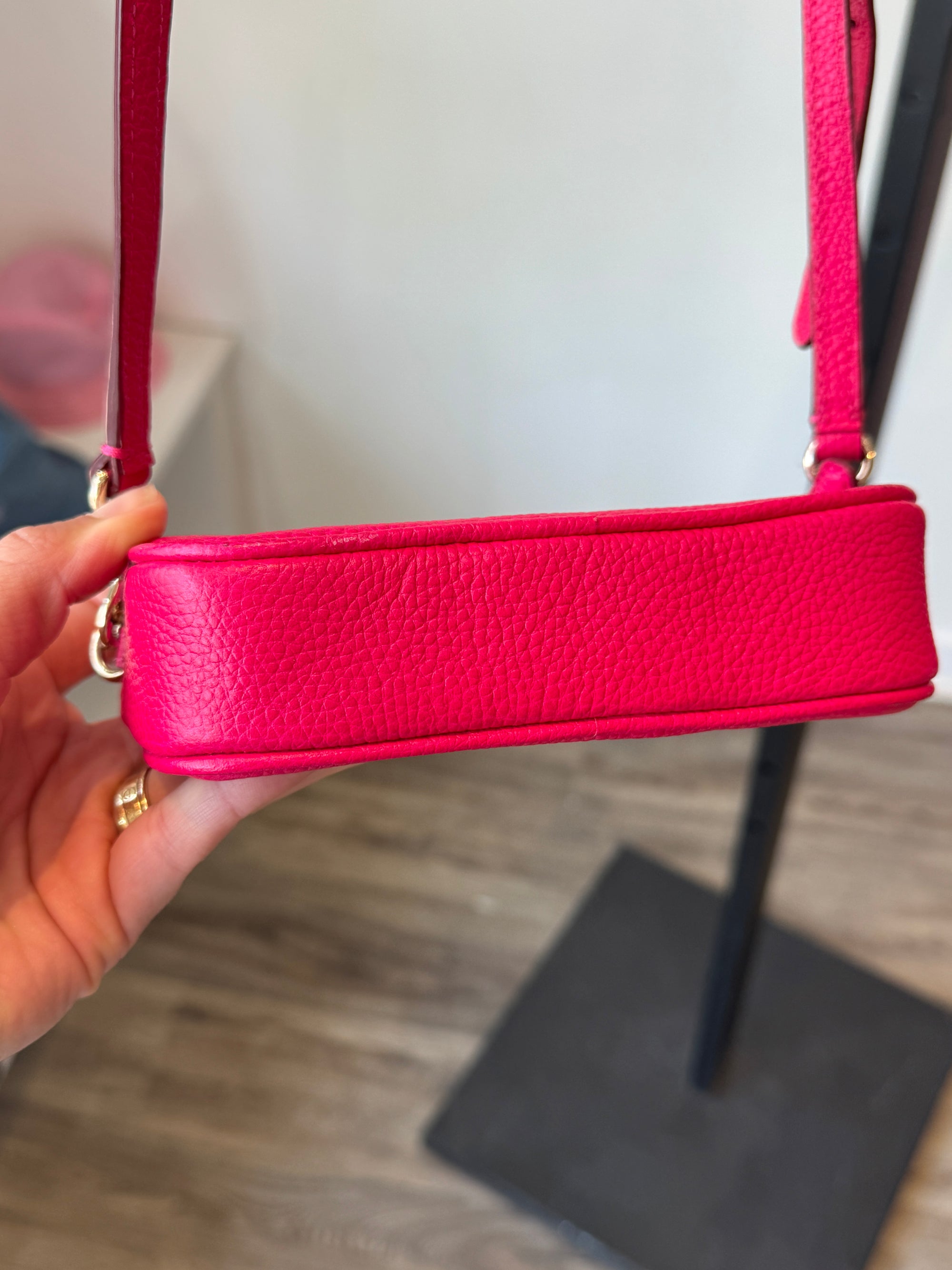 Coach Mini Leather Crossbody Handbags Pink