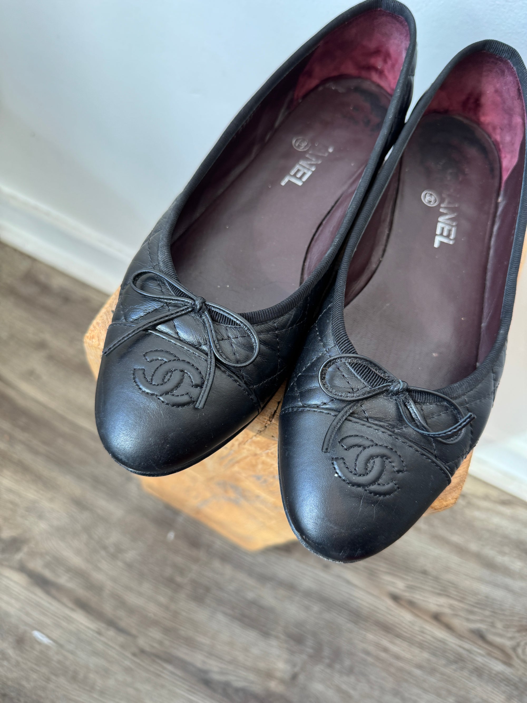 Chanel CC ballet flats, Black, 40.5