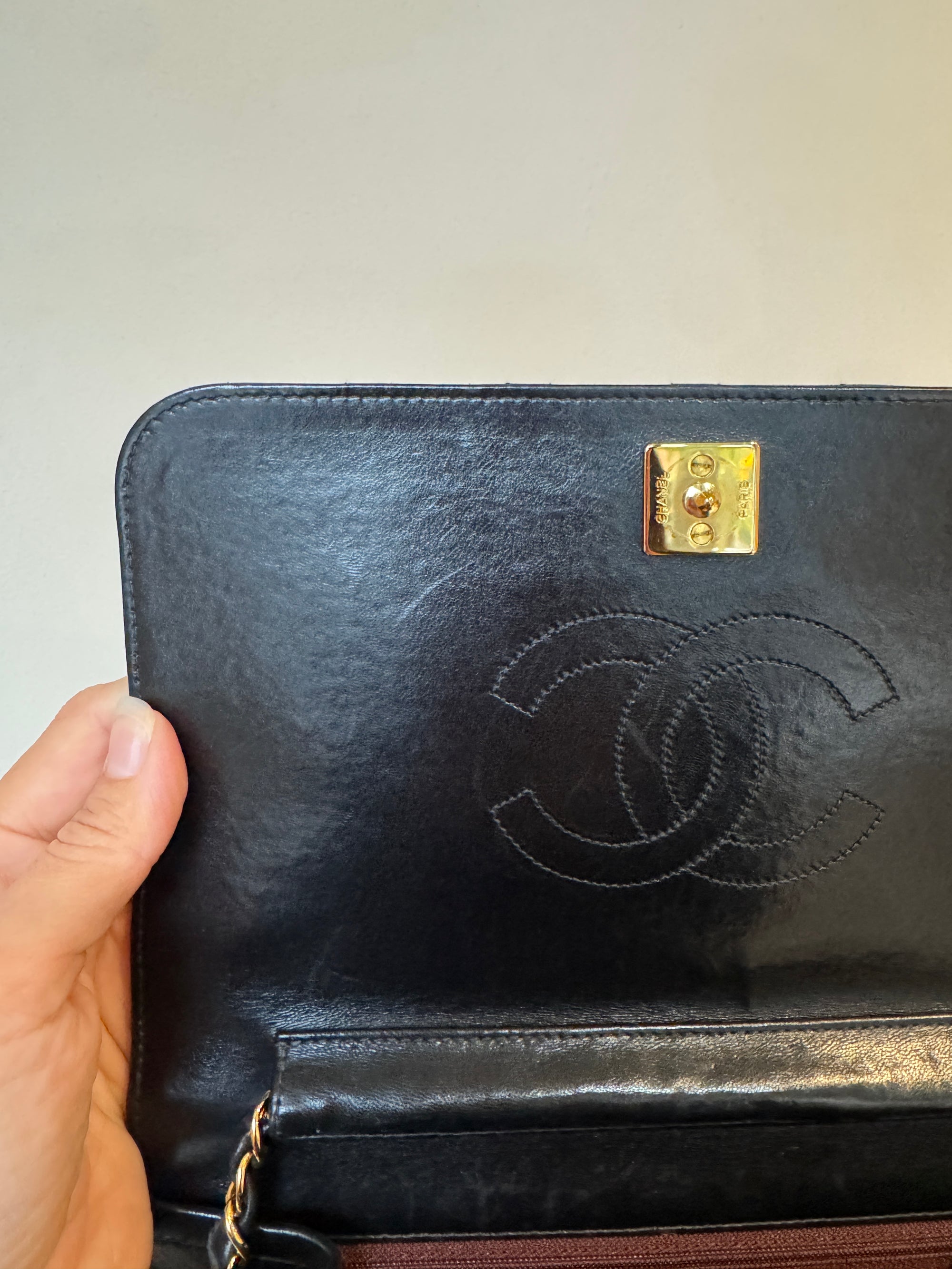 Chanel Vintage Flap Handbag Black, circa 1990s