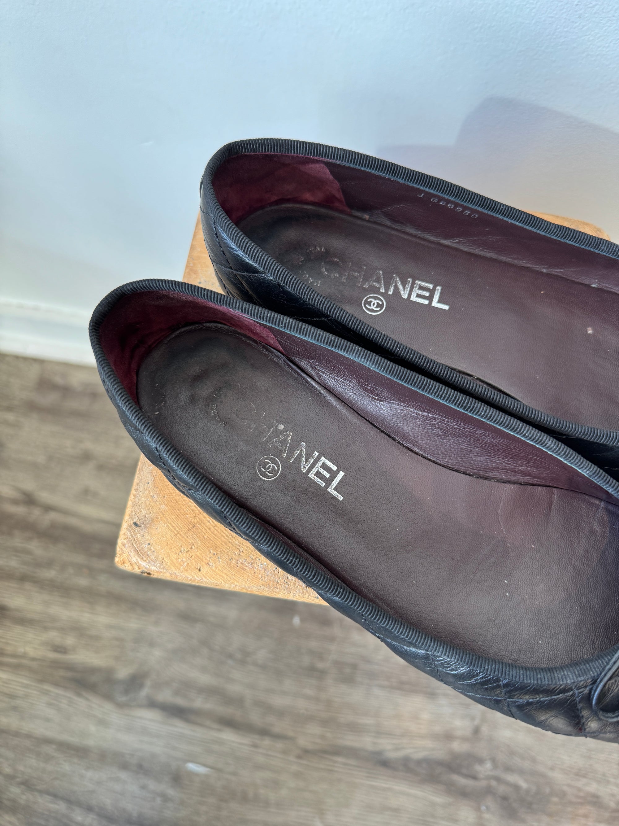 Chanel CC ballet flats, Black, 40.5