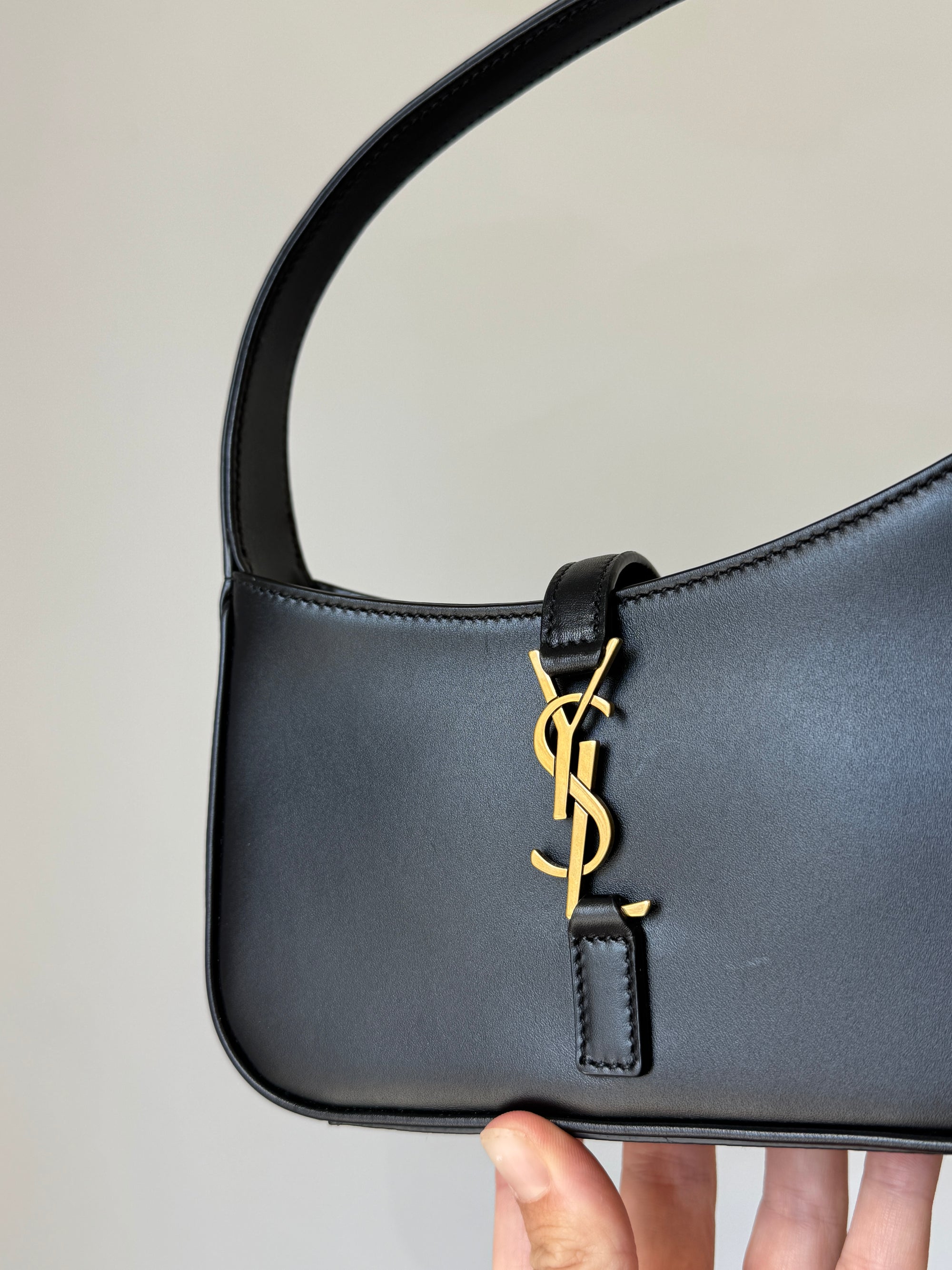 Saint Laurent Mini Le 5 à 7 Compact Purse, Smooth Leather