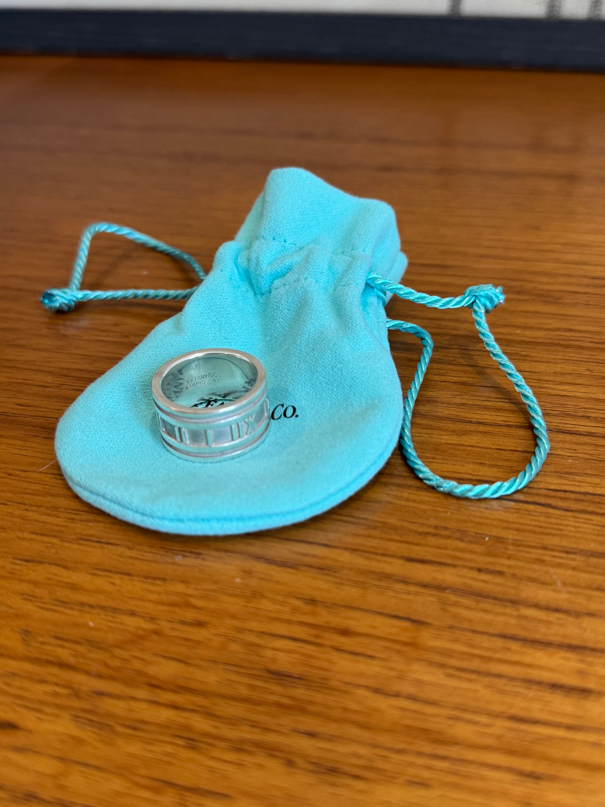 Tiffany & Co. Atlas Roman Numeral Ring Silver, 7