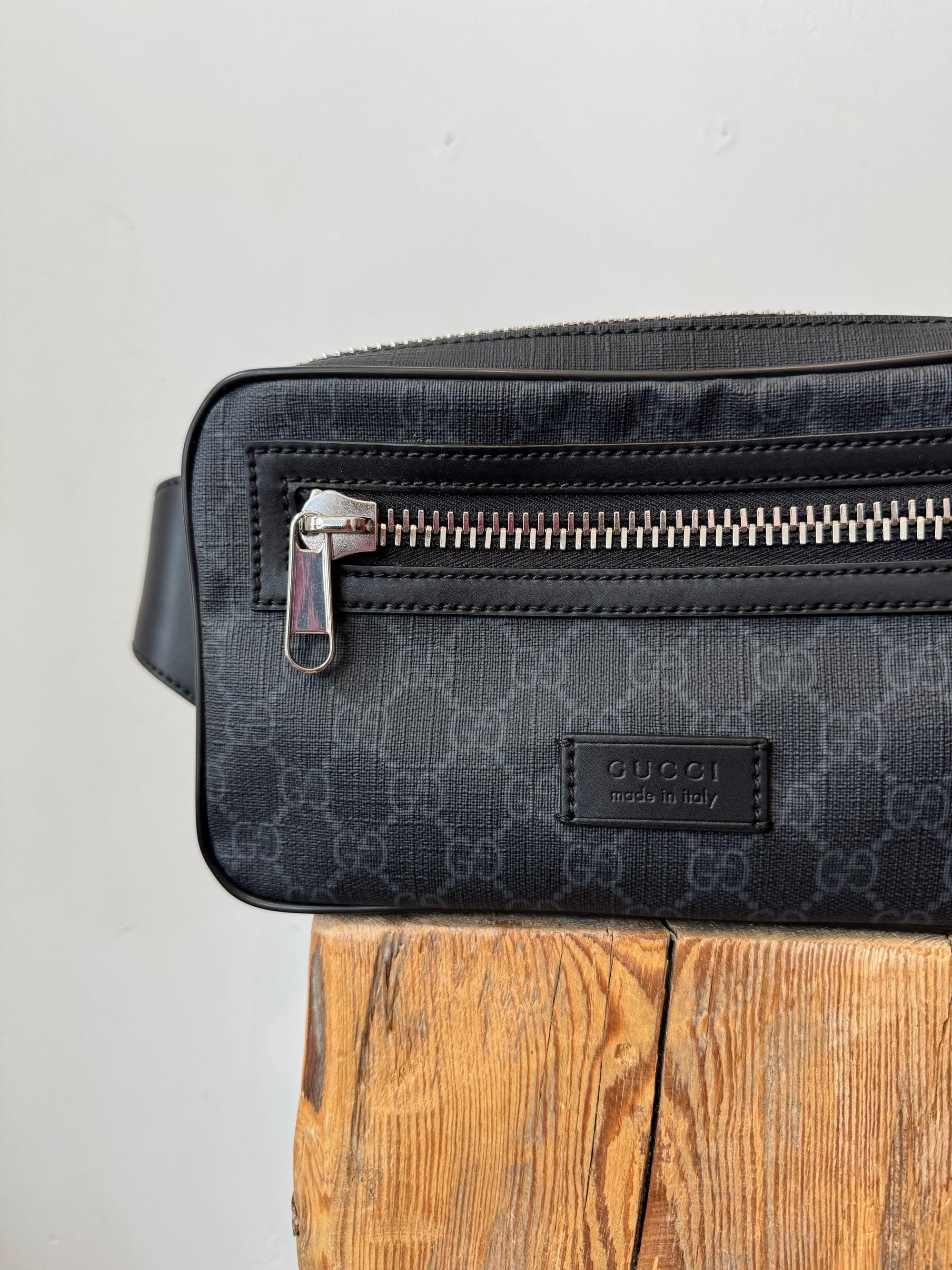 Gucci GG Supreme Belt Bag, Black