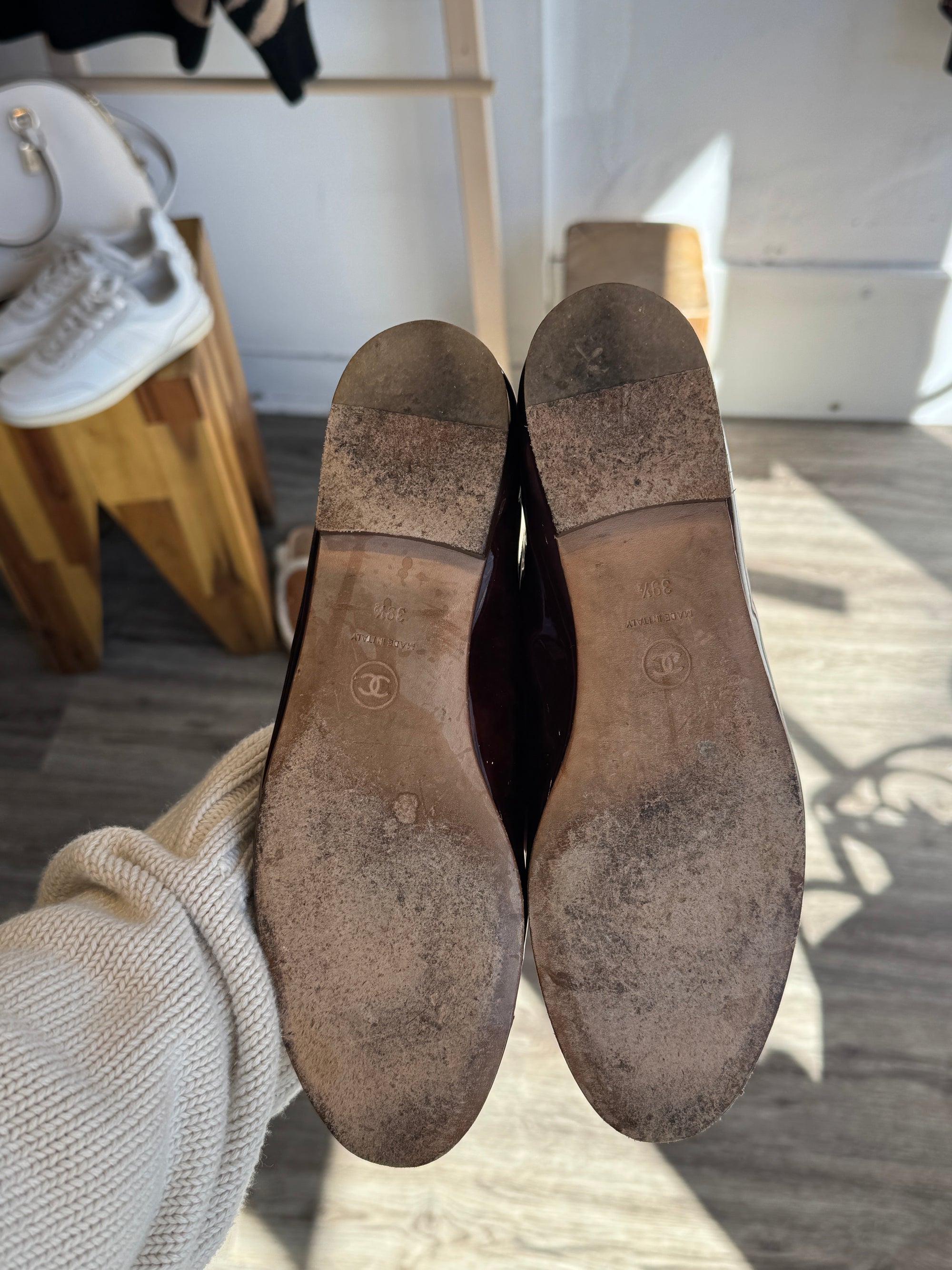 Chanel Ballerina Flats Brown Tortoise, 39.5