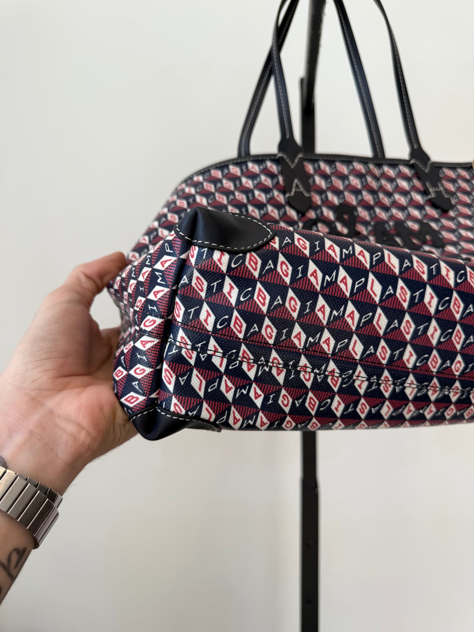 Anya Hindmarch ‘I am a Plastic Bag’ Tote, Red Blue