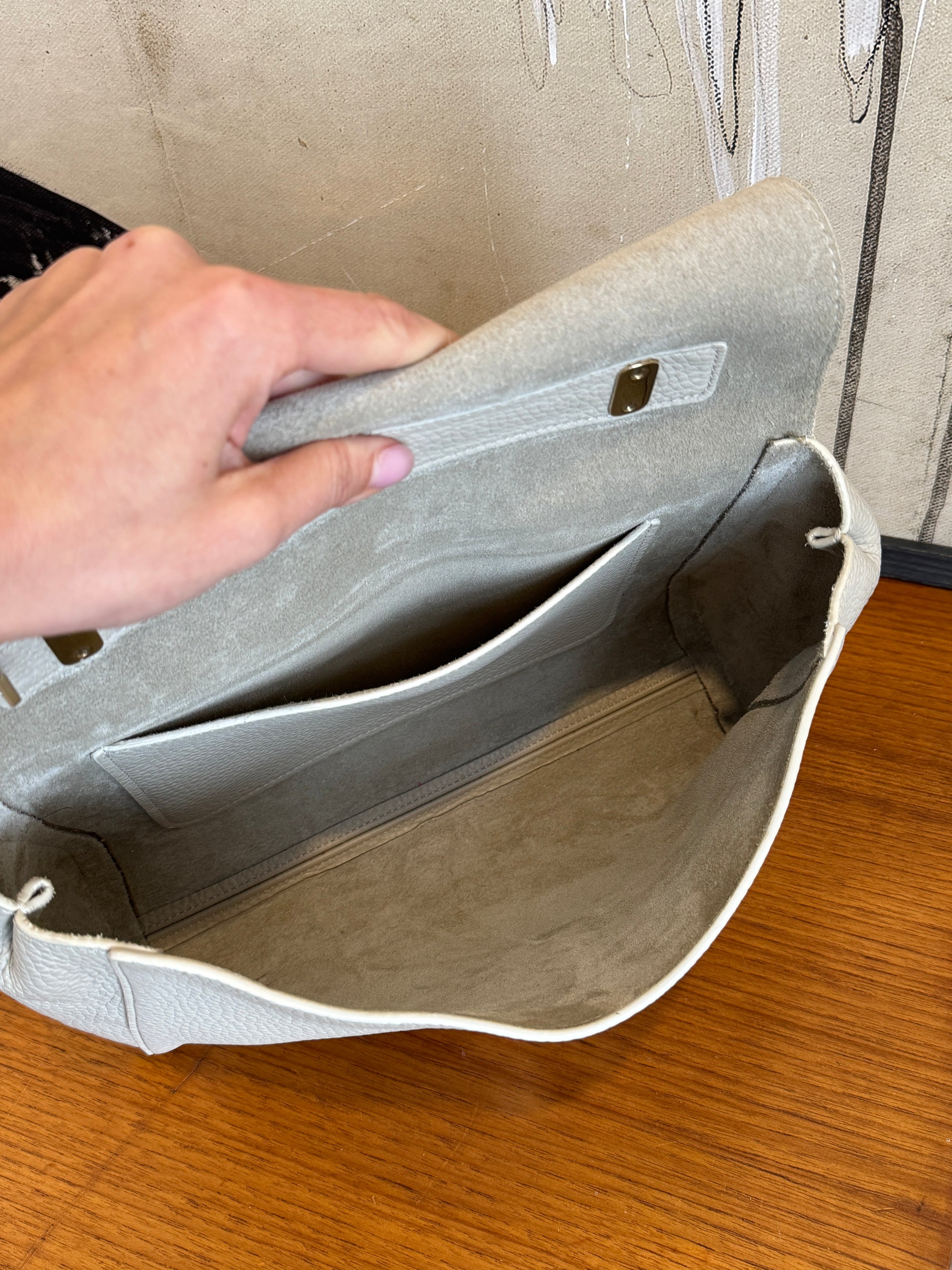 Mulberry Medium Top Handle Lily Grey