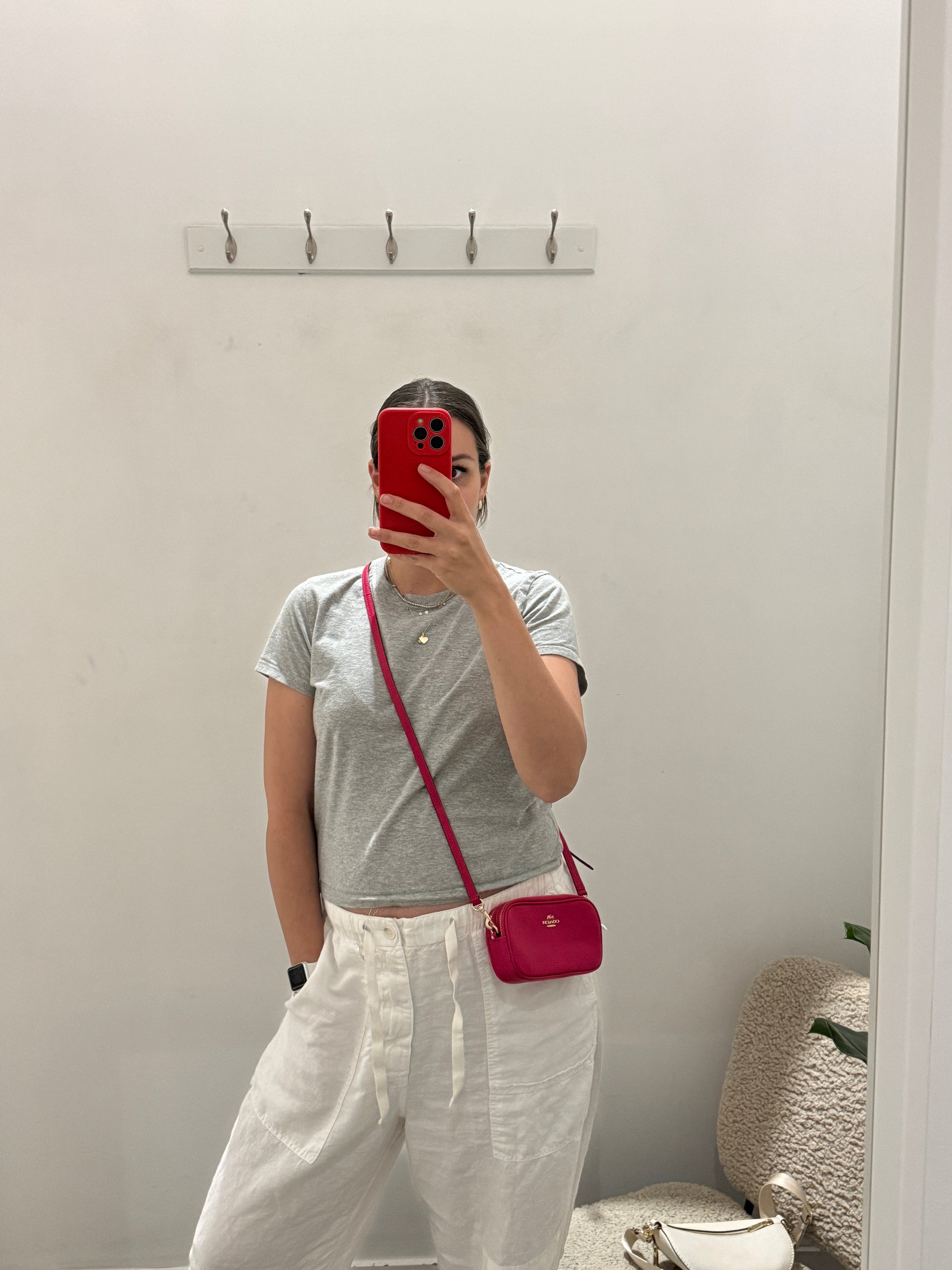 Coach Mini Leather Crossbody Handbags Pink