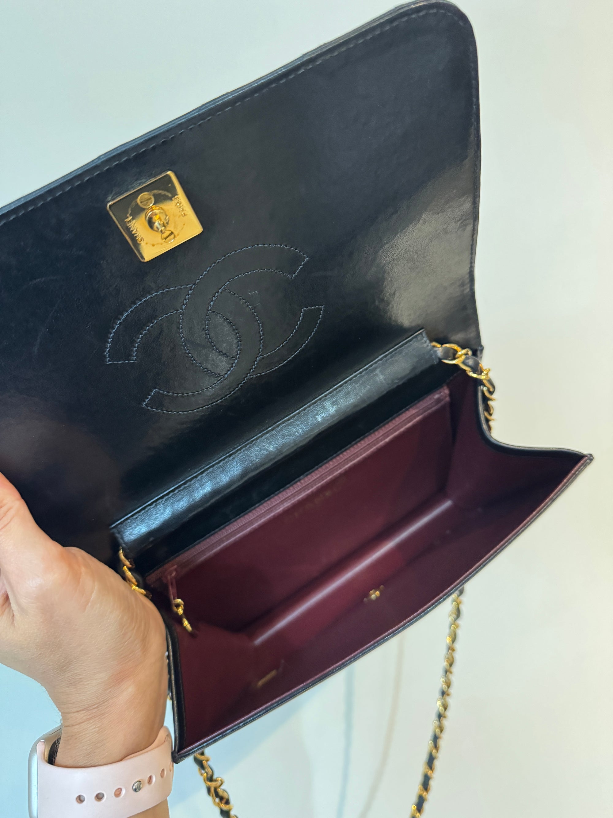 Chanel Vintage Flap Handbag Black, circa 1990s