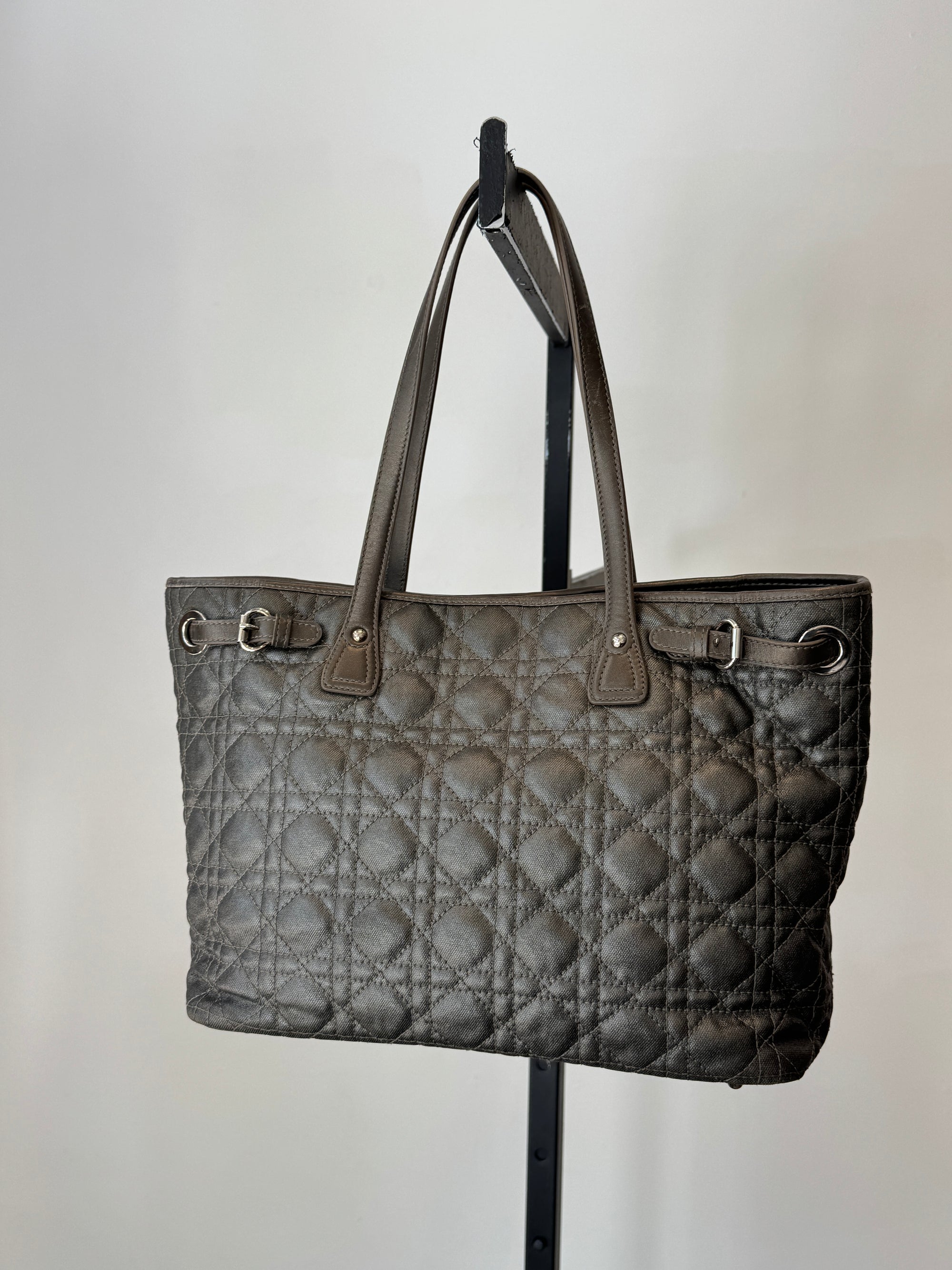 Christian Dior Cannage Tote Gunmetal