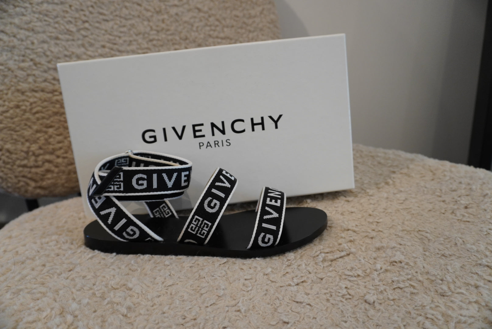 Givenchy Logo Strap Sandals, 37.5