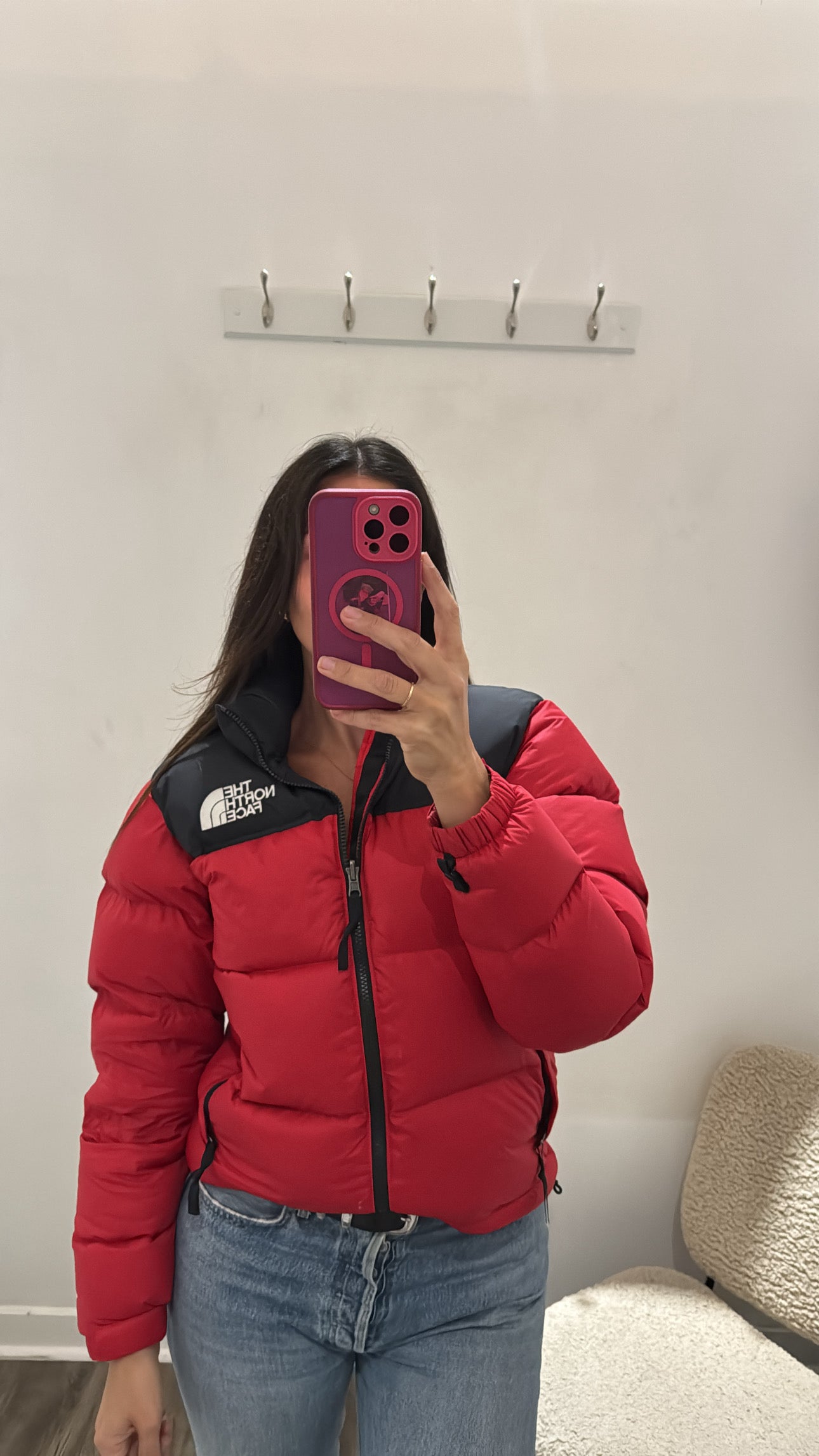 The North Face 1996 Retro Nuptse, Black Red, Small