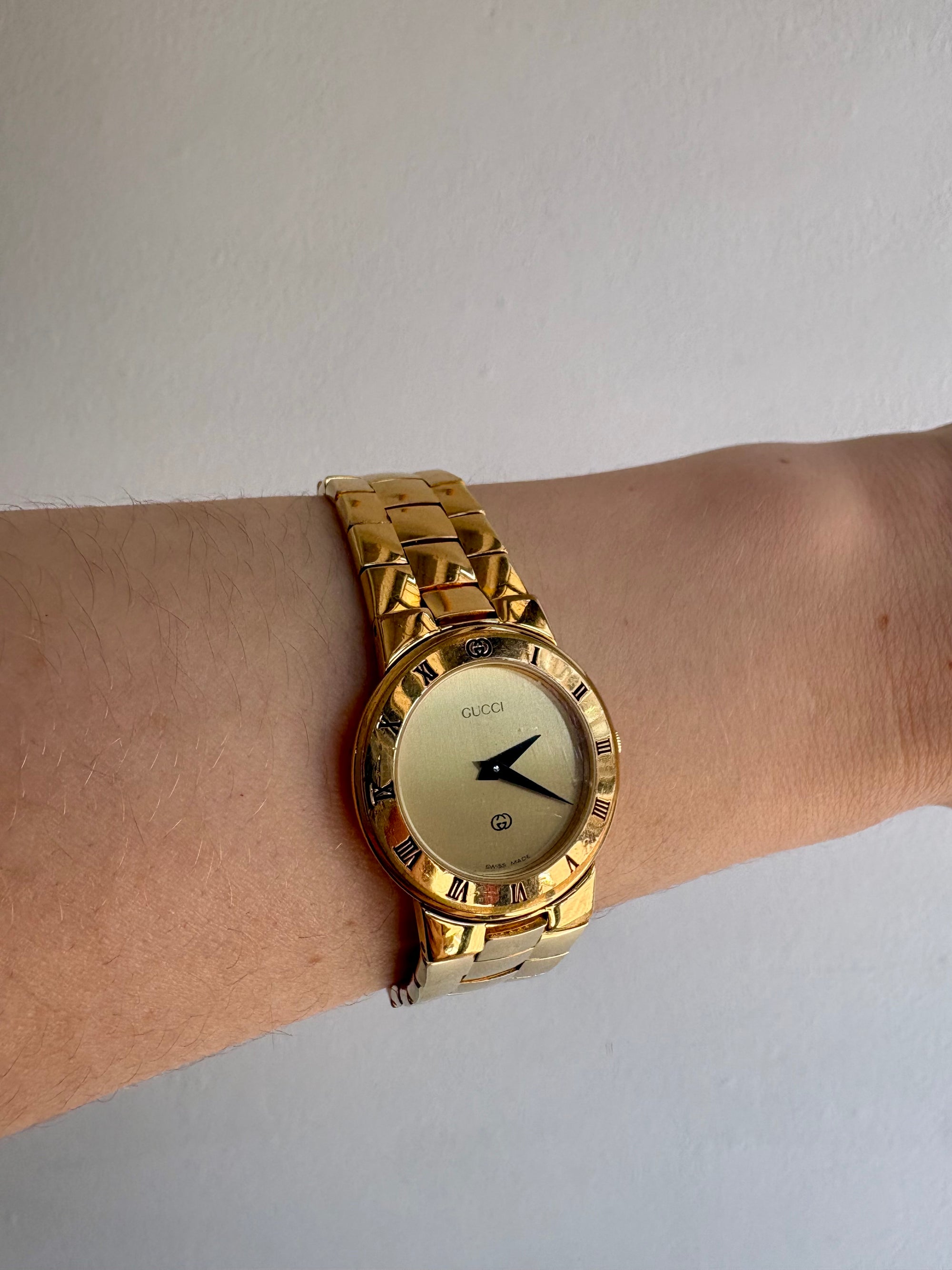 Gucci 3300 Series vintage gold watch
