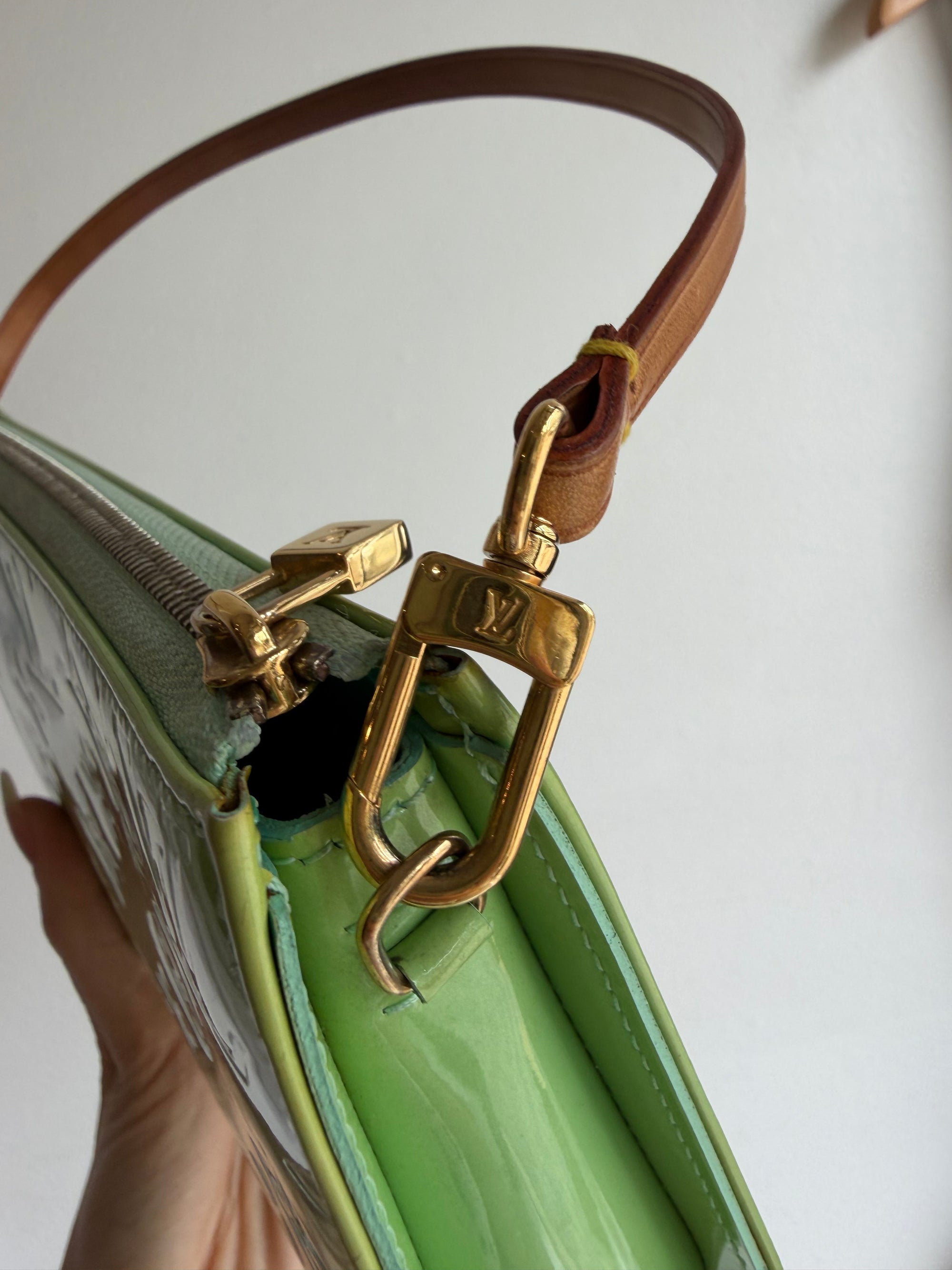 Louis Vuitton Lexington Monogram Vernis Small Handbag, Mint Green, 2004