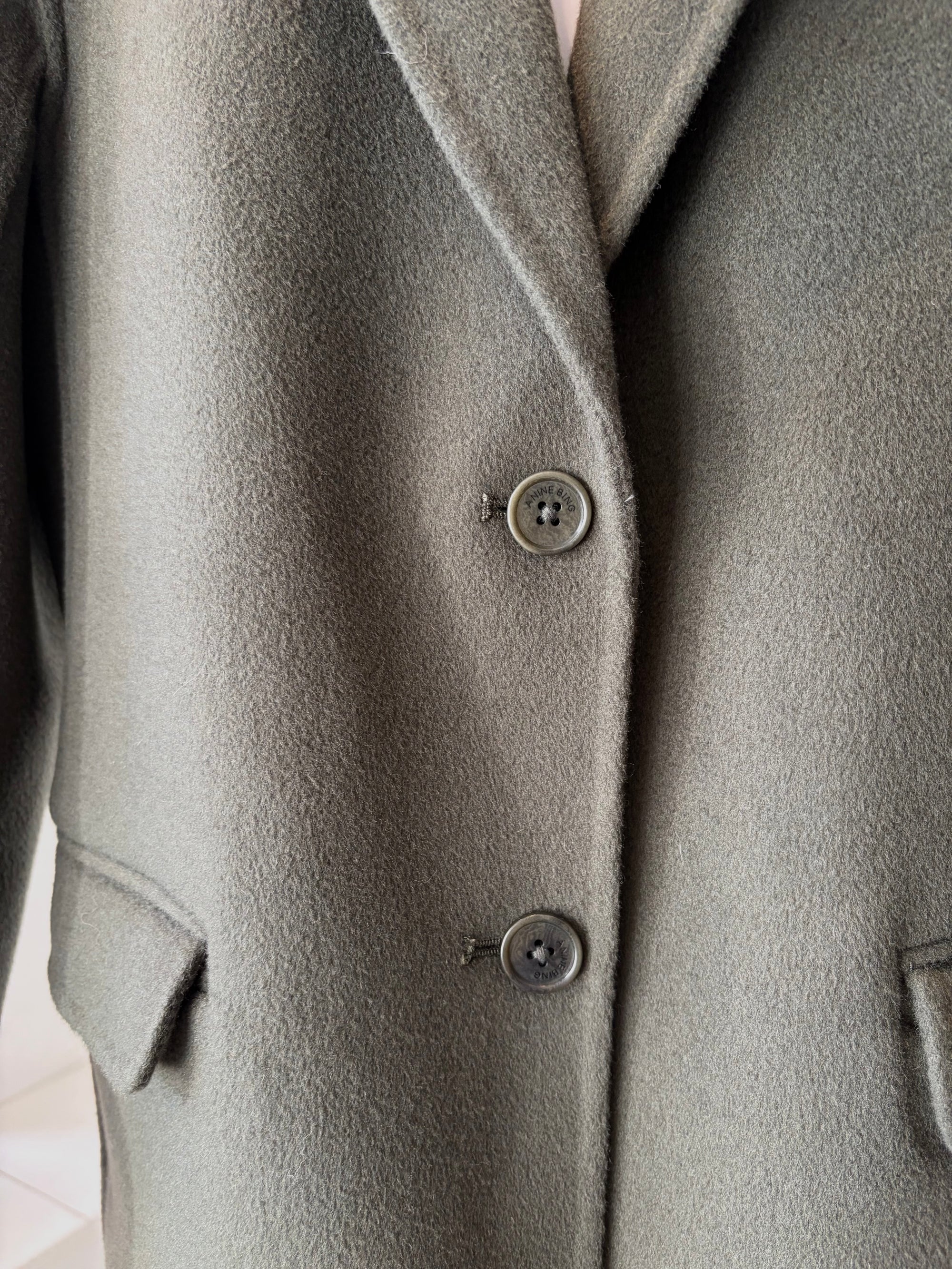 Anine Bing Quinn Blazer, Olive, XS