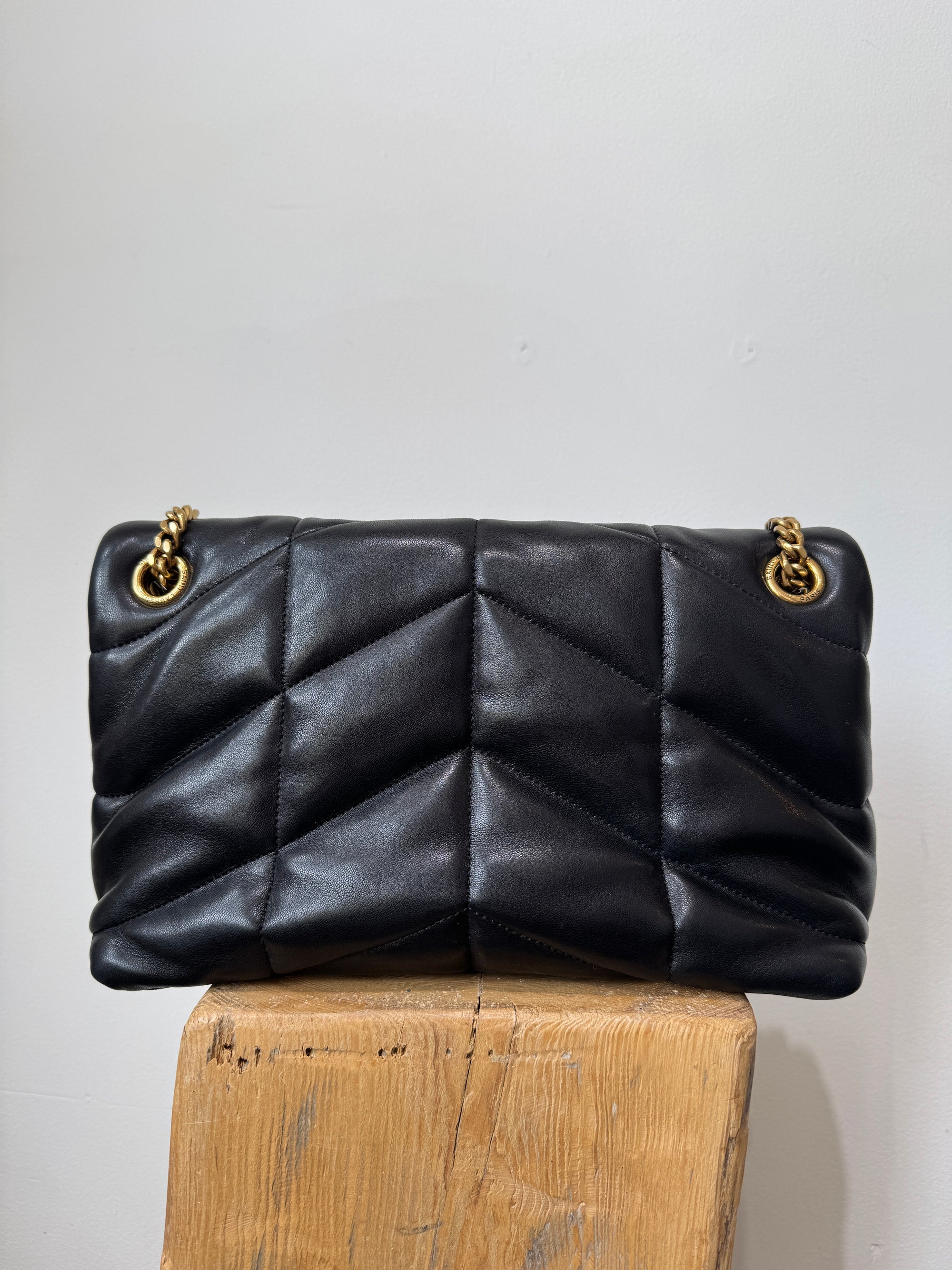 Yves Saint Laurent Small Lou Lou Puffer, Black