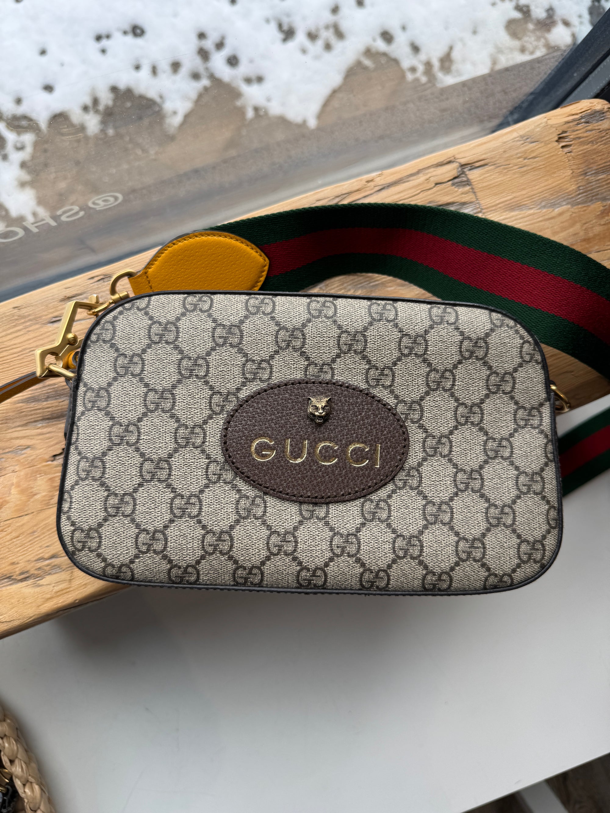 Gucci Neo Vintage GG Supreme Shoulder Bag,  Monogram Brown