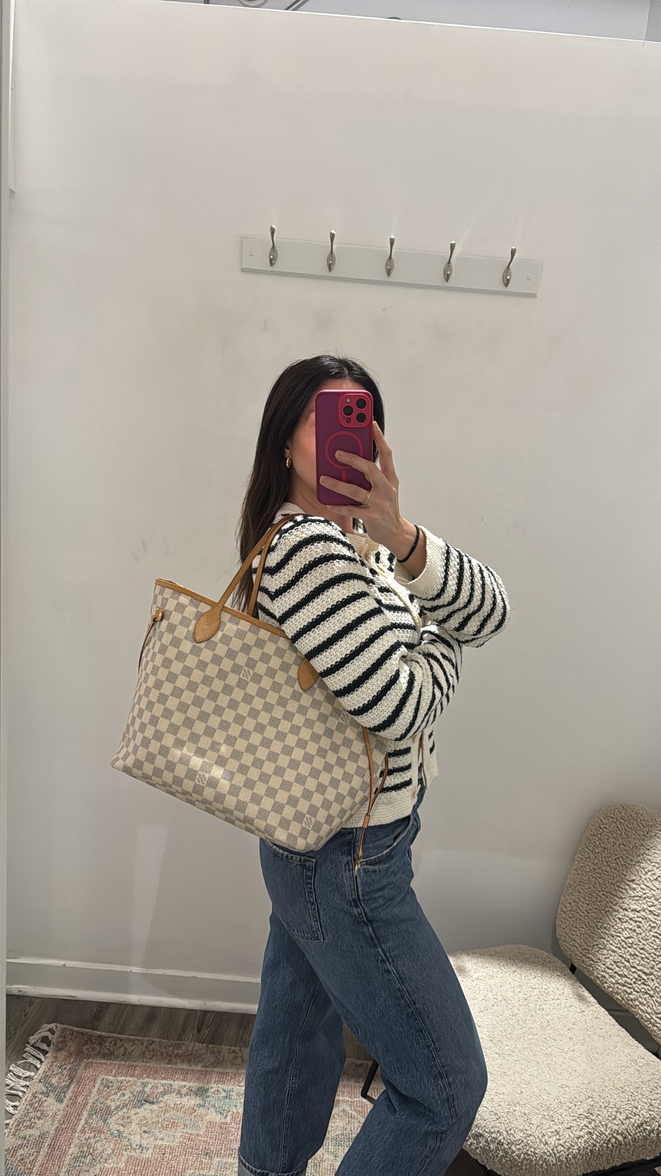 Louis Vuitton Neverfull Damier Azur, MM