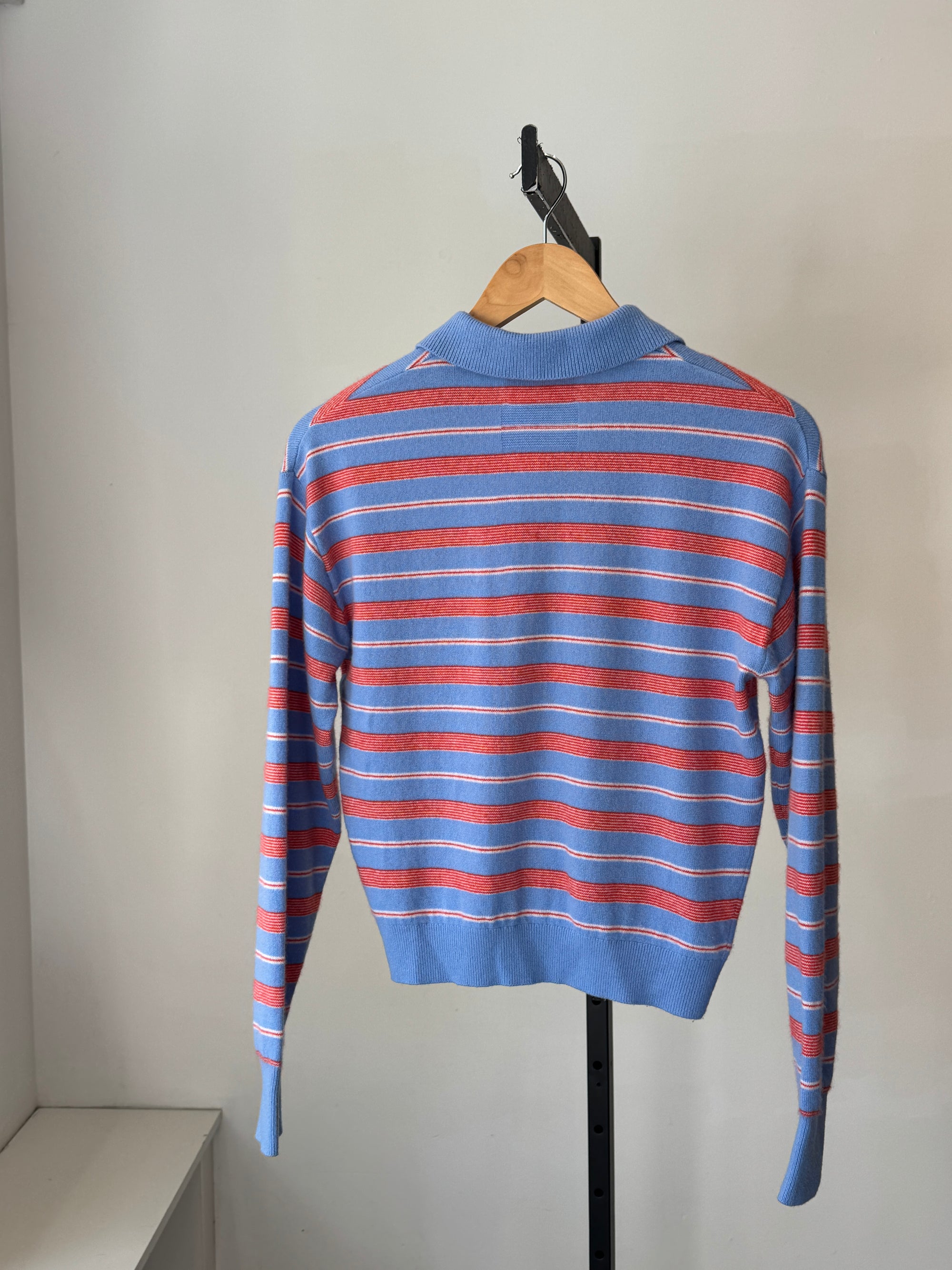 Guest in Residence Cashmere Polo Sweater Blue, XS