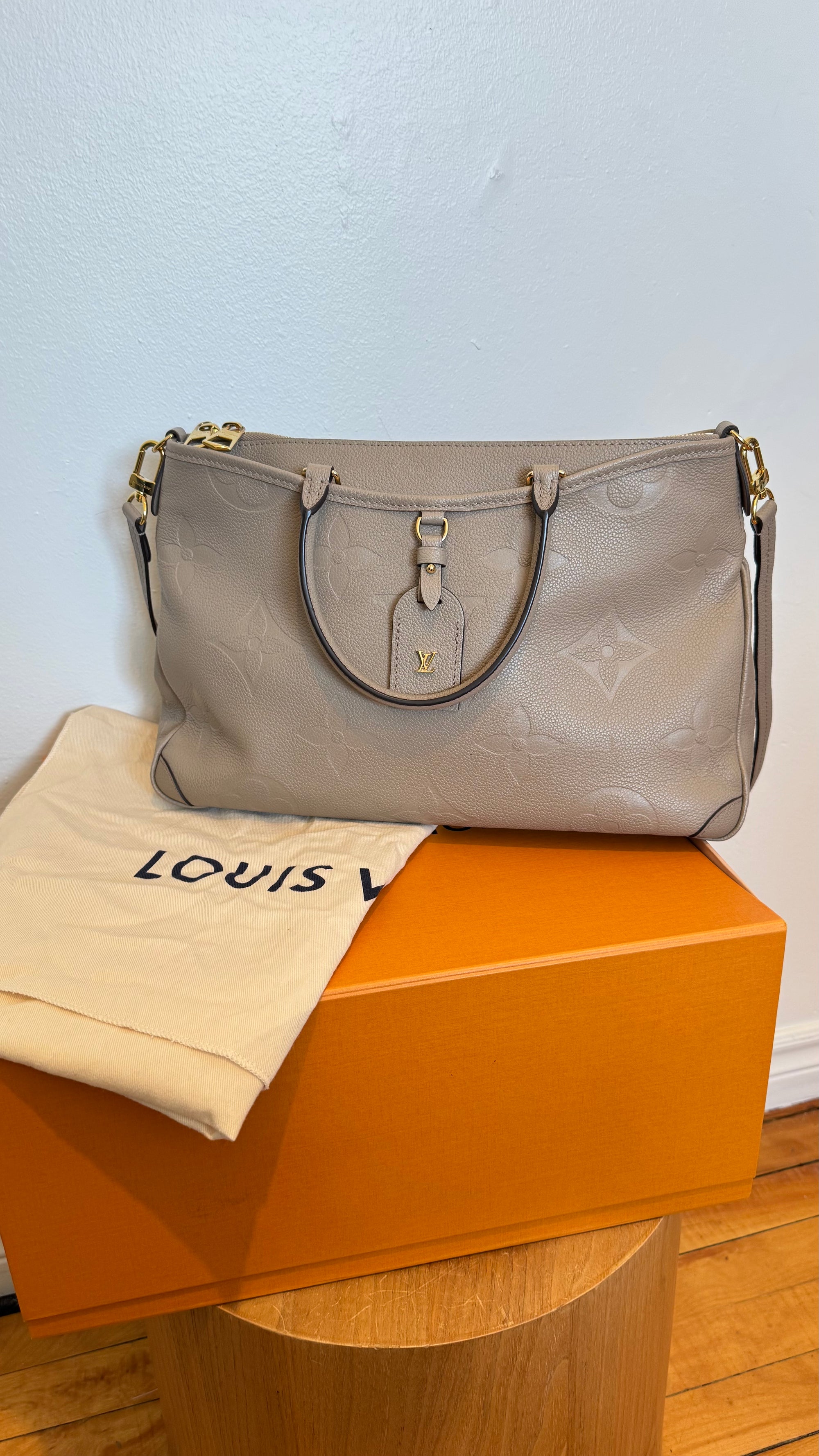 Louis Vuitton Trianon MM Handbag, Tourterelle Grey