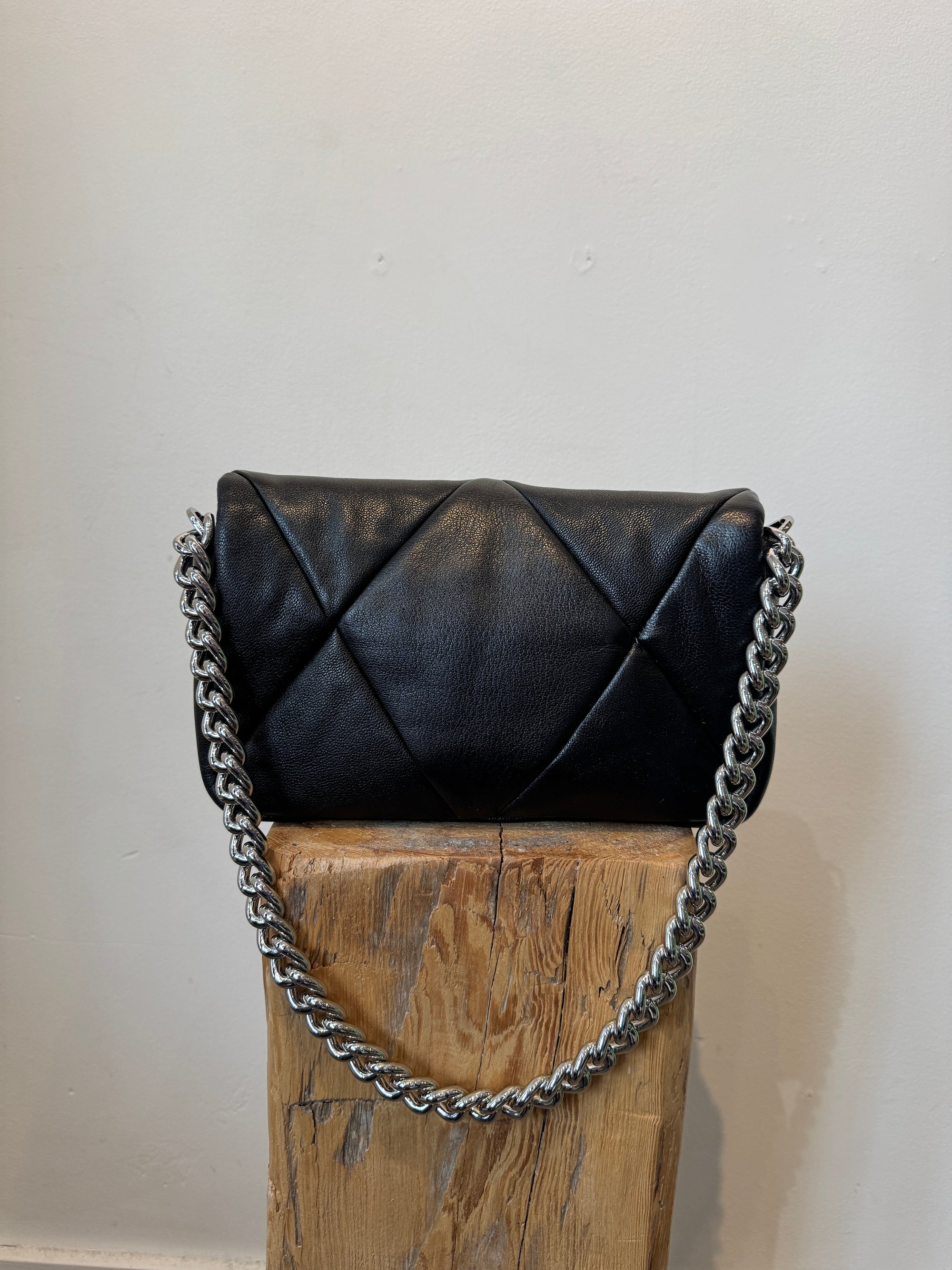 Marc Jacobs The Puffy Quilted J Shoulder Bag, Black