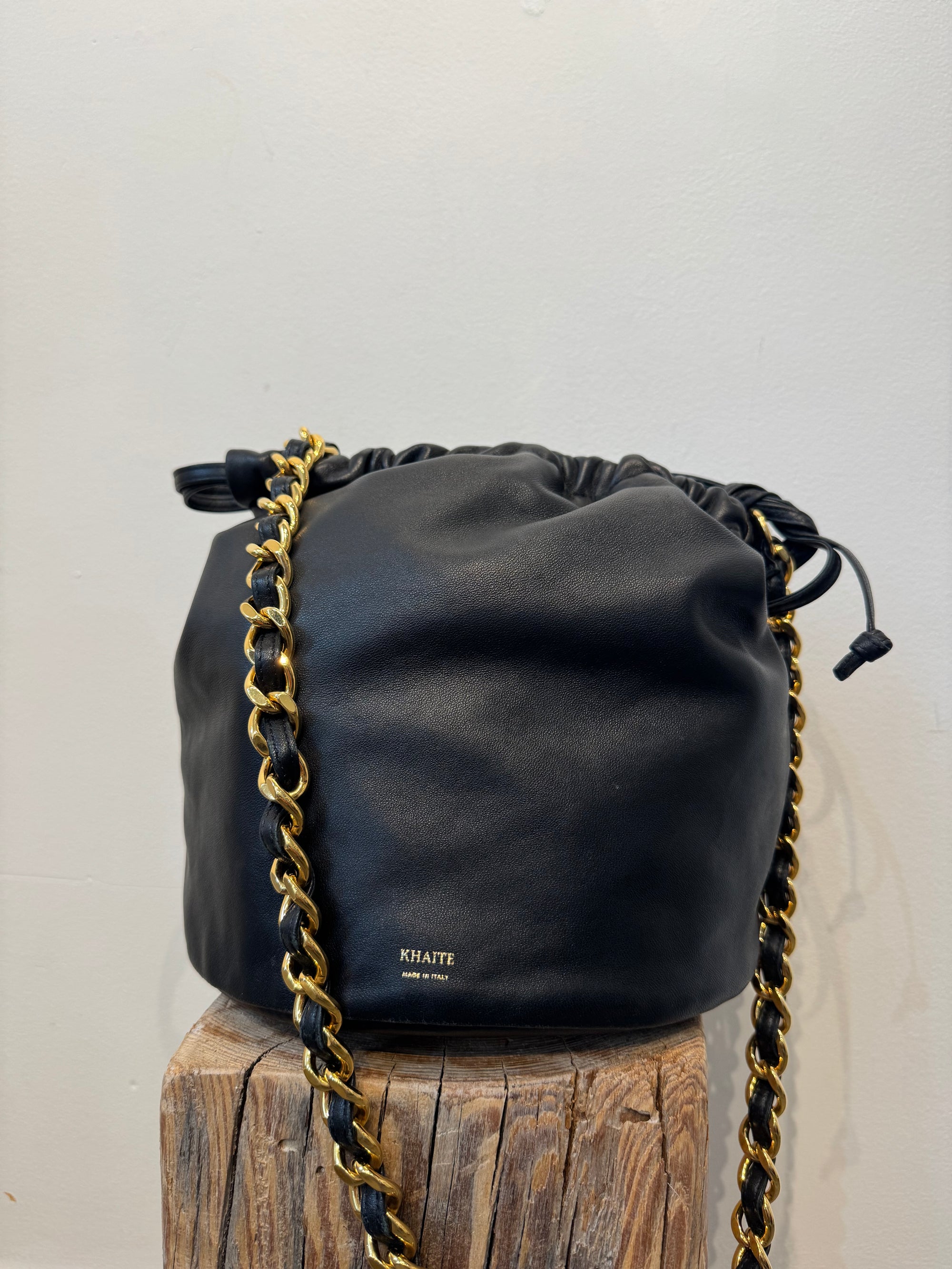 Khaite Medium Aria Bucket Bag, Black