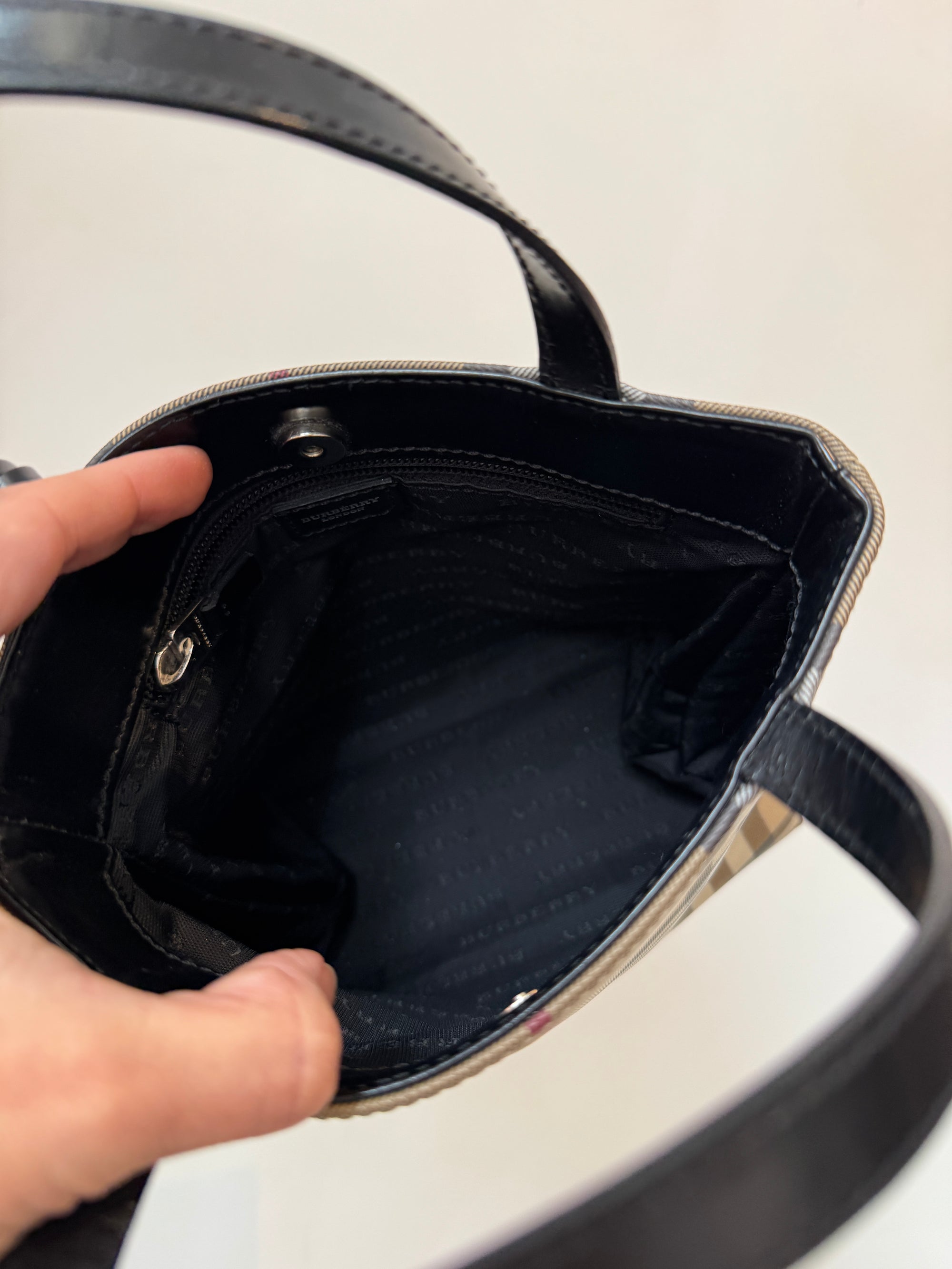 Burberry small tote handbag, Nova Check