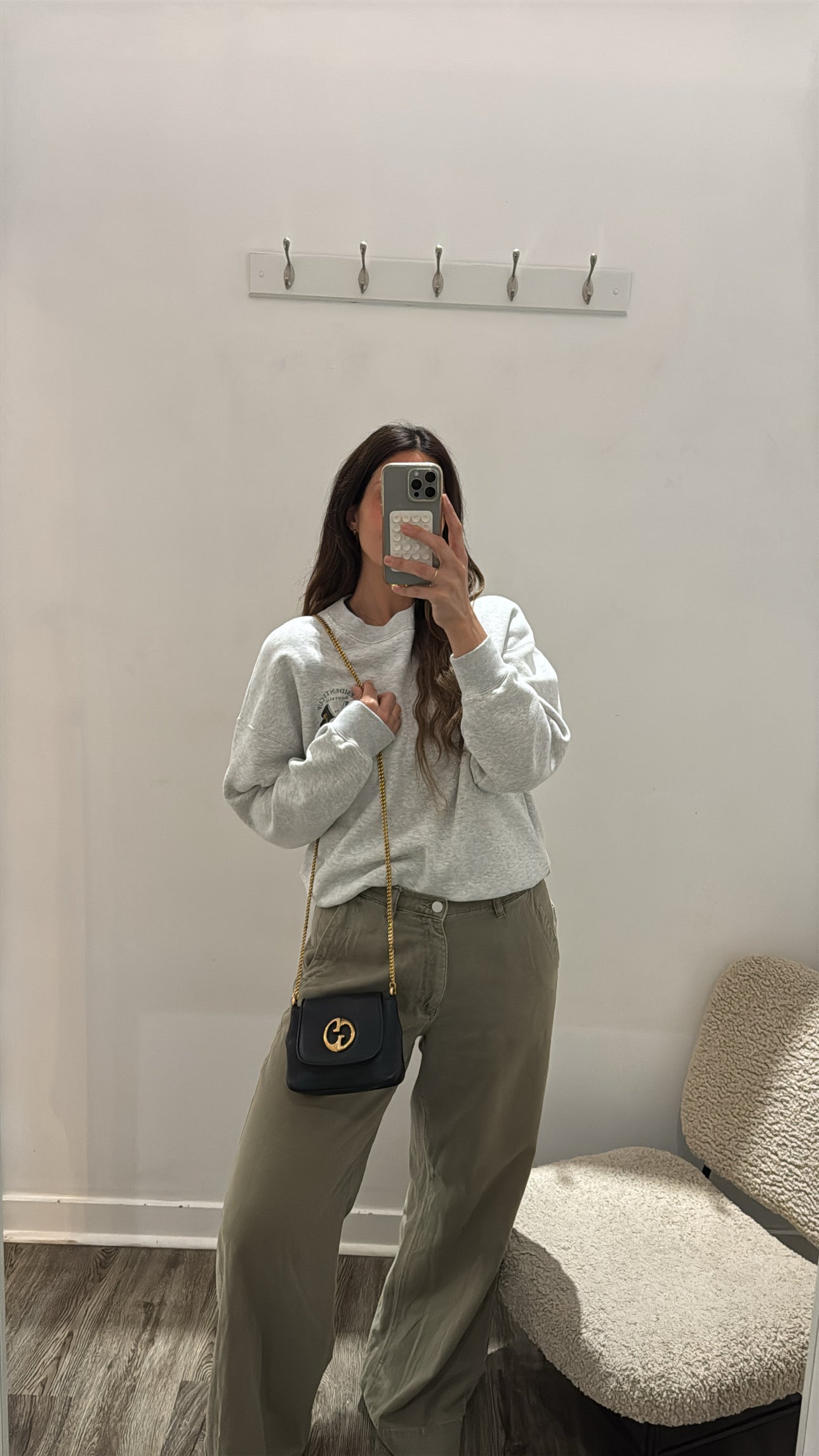 Gucci ‘1973’ Pebbled Leather Small Crossbody Bag, Black