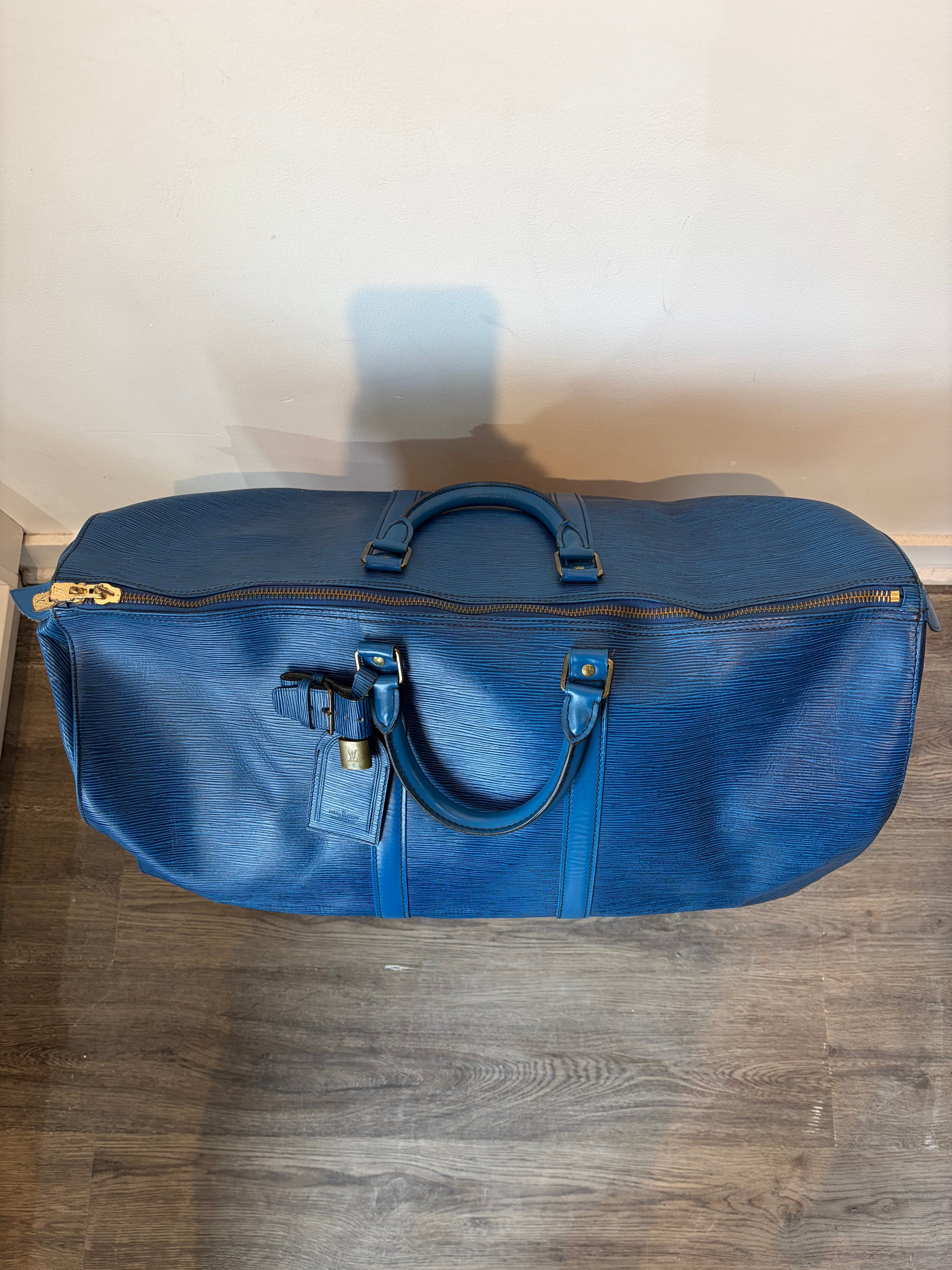 Louis Vuitton Vintage 1995 Keepall 55, Epi Leather, Blue