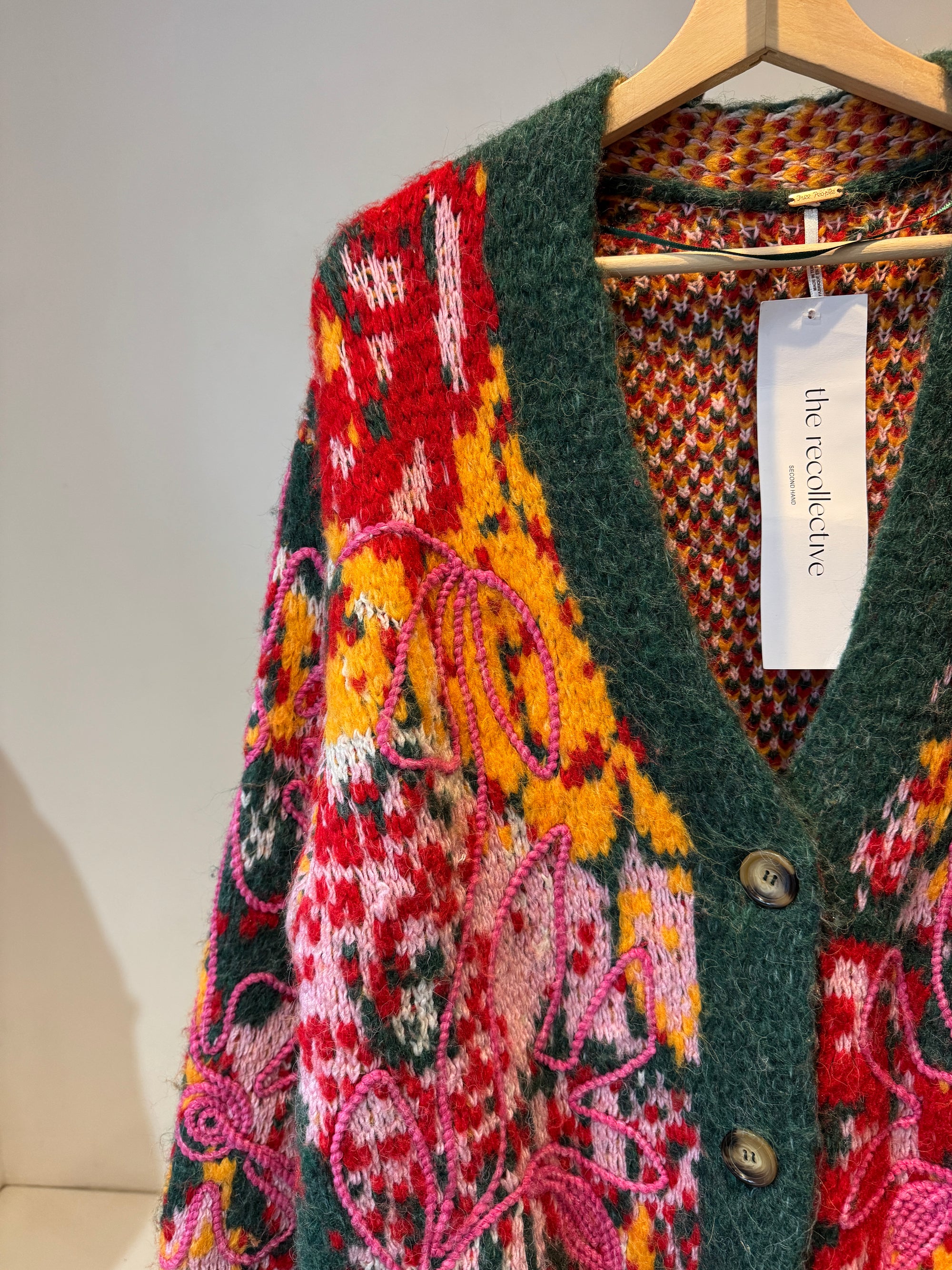 Free People Alexis Floral Cardigan, Multi, XS