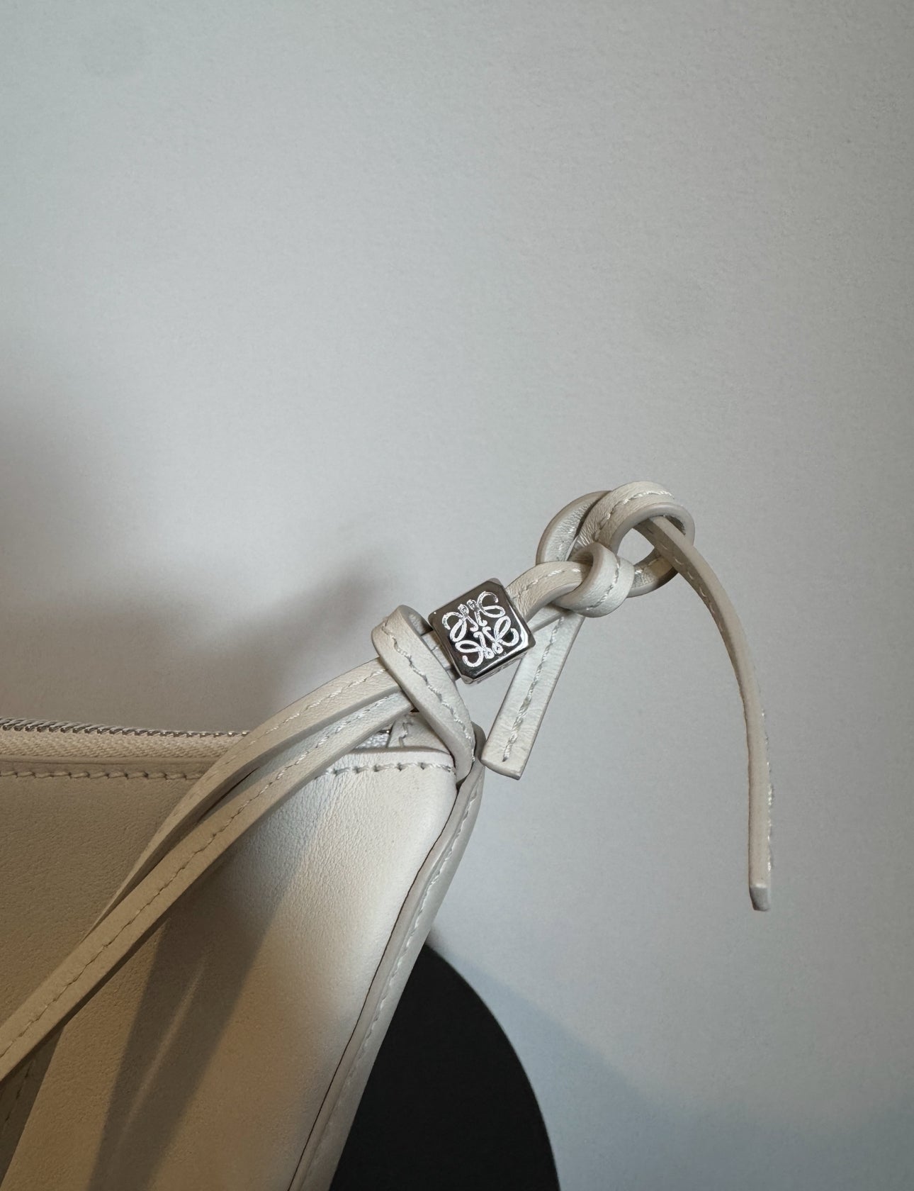 Loewe Hammock Hobo Bag Cream with Donut Chain