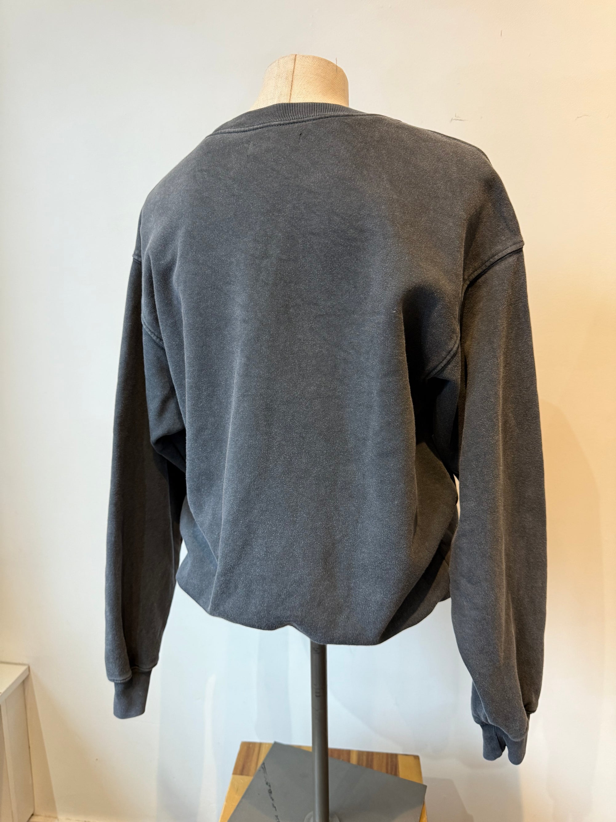 Anine Bing Los Angeles Eagle Crewneck Sweatshirt, Grey, XS