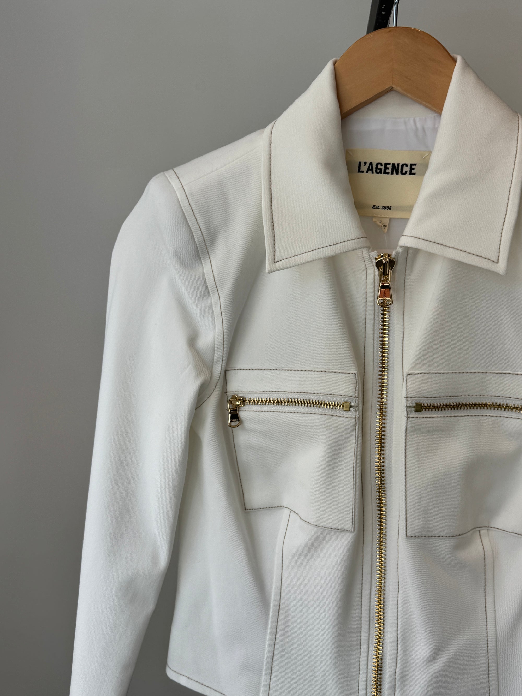 L'Agence Calianna Shirt Jacket White , 2