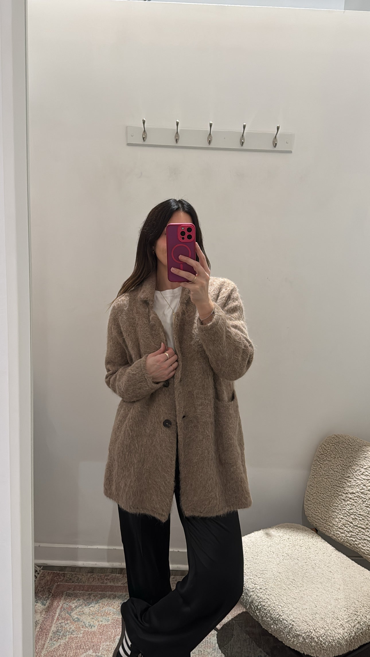 Zara beige alpaca blend jacket