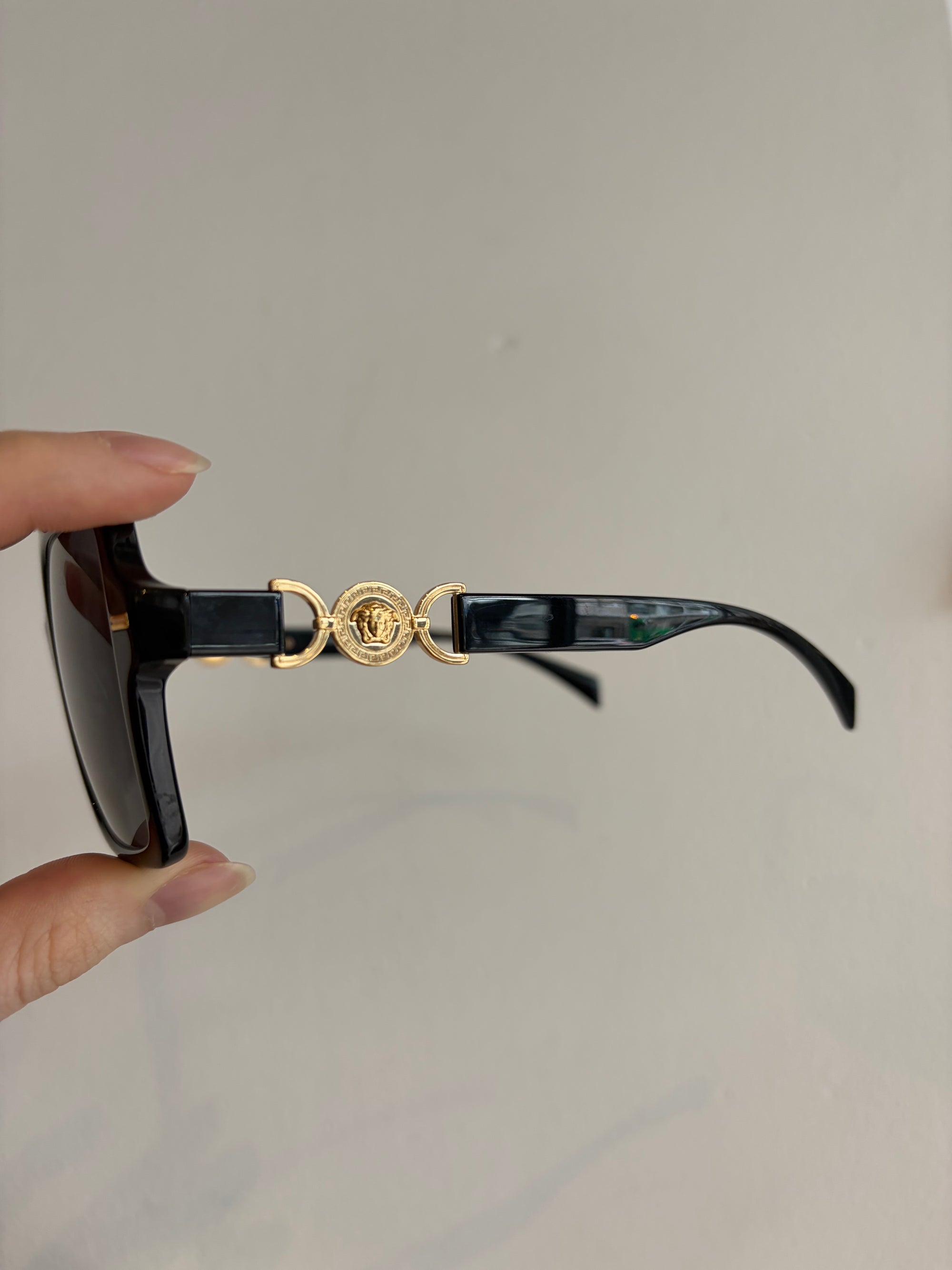 Versace Oversized Square Sunglasses, Black