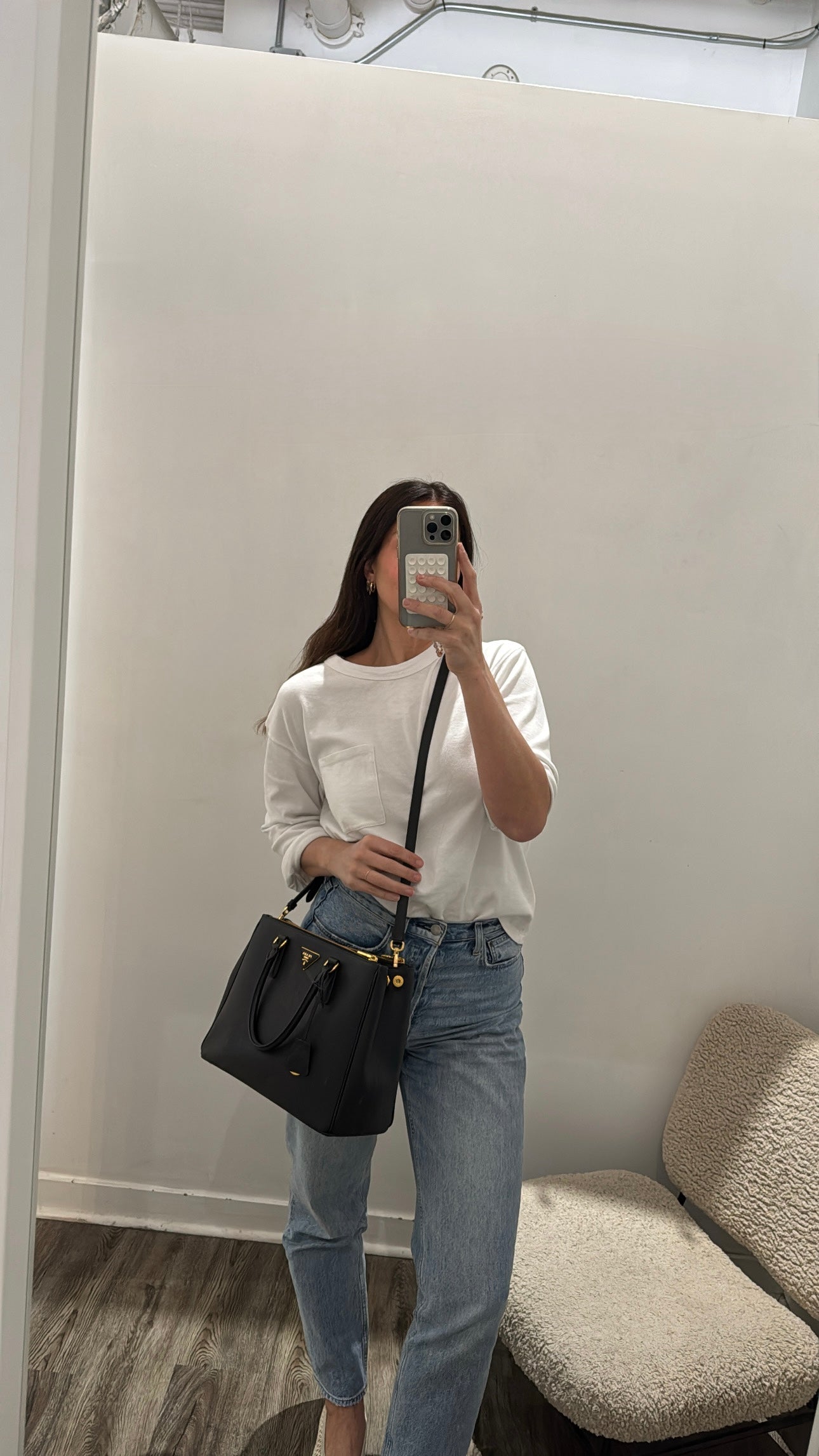 Prada Galleria Large Saffiano Leather Handbag, 2022, Black
