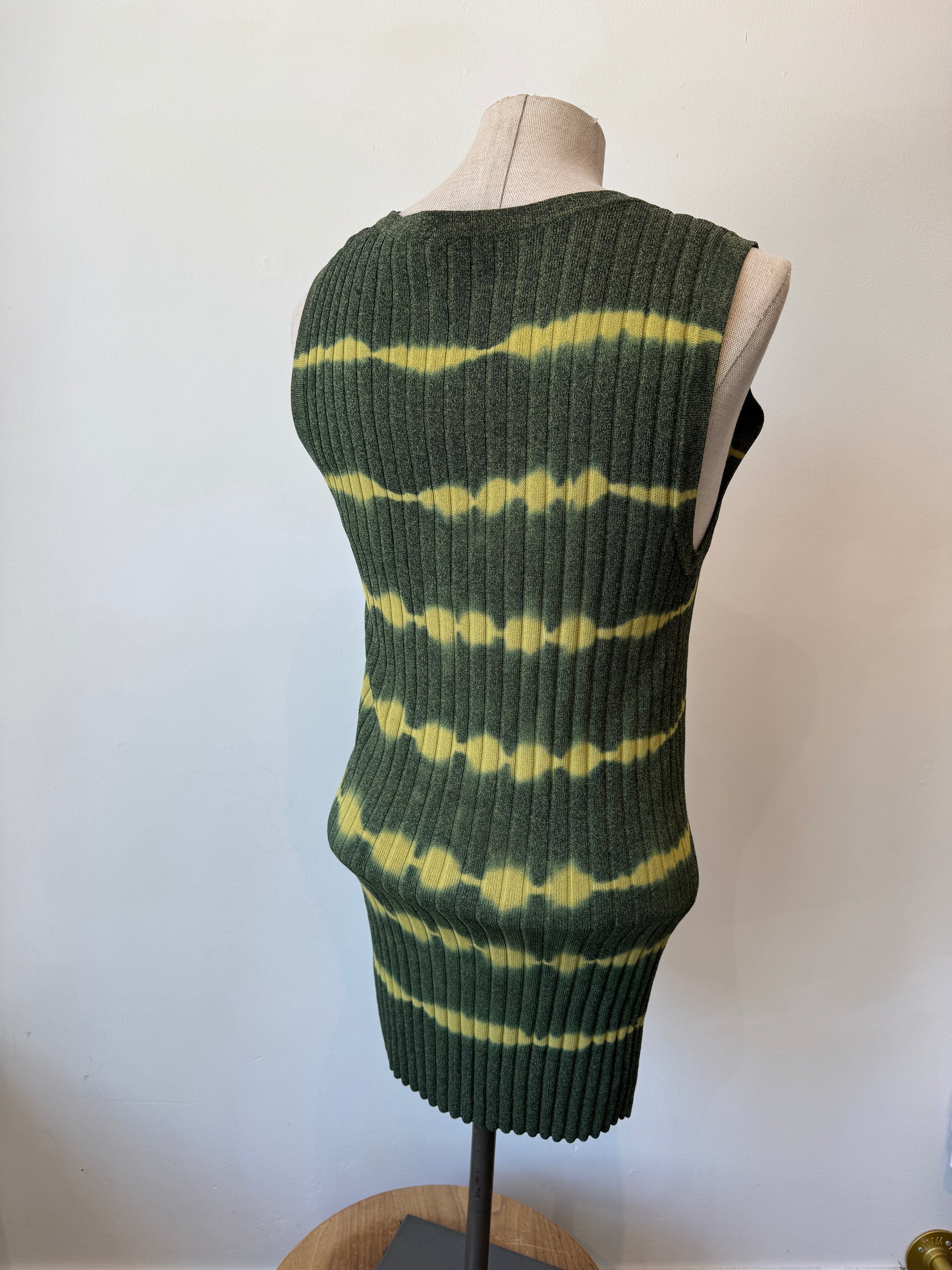 Sandro Paris tie dye tunic knit, Green, Medium