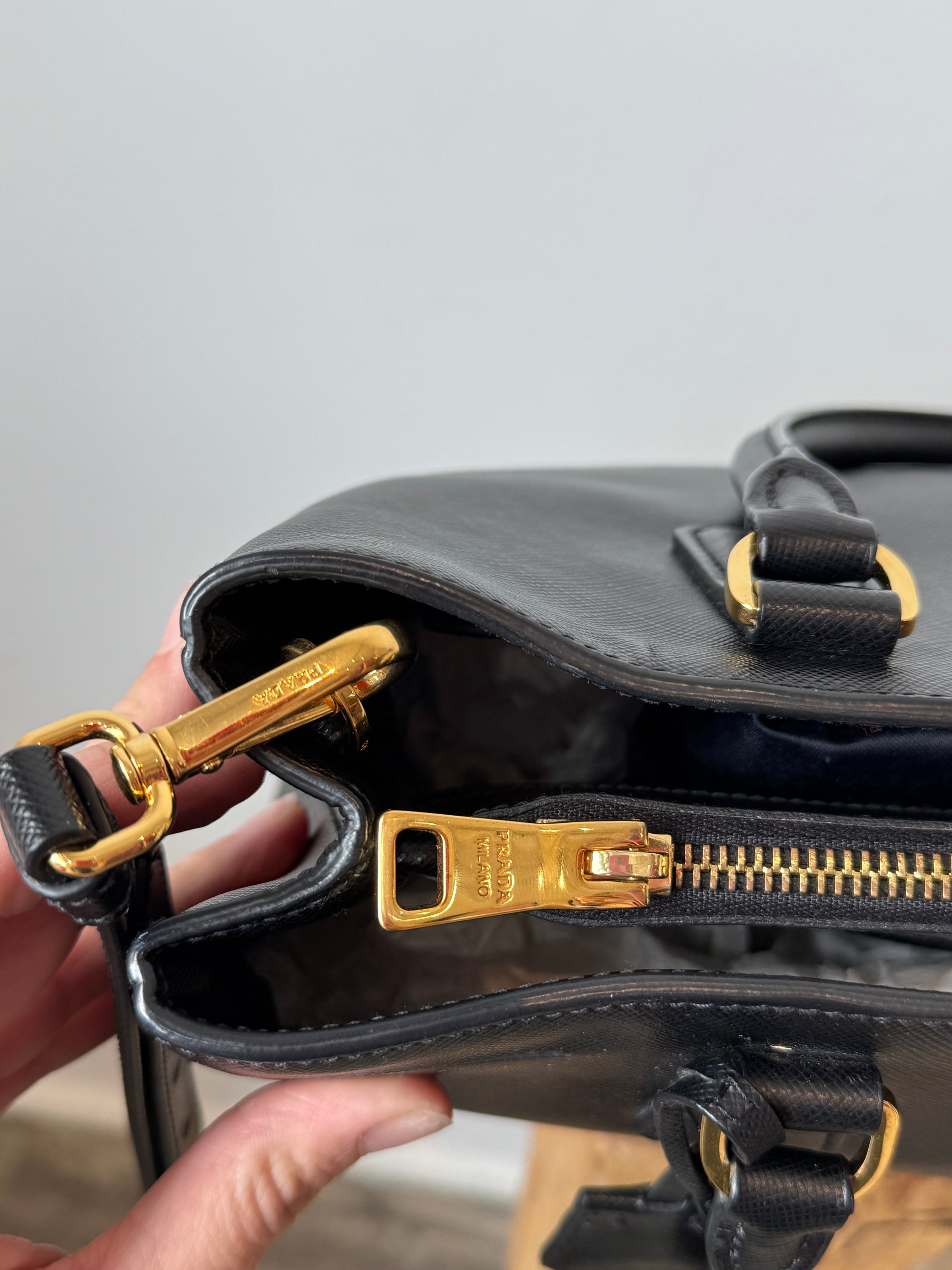 Prada Galleria Medium Tote Safiano Leather Black