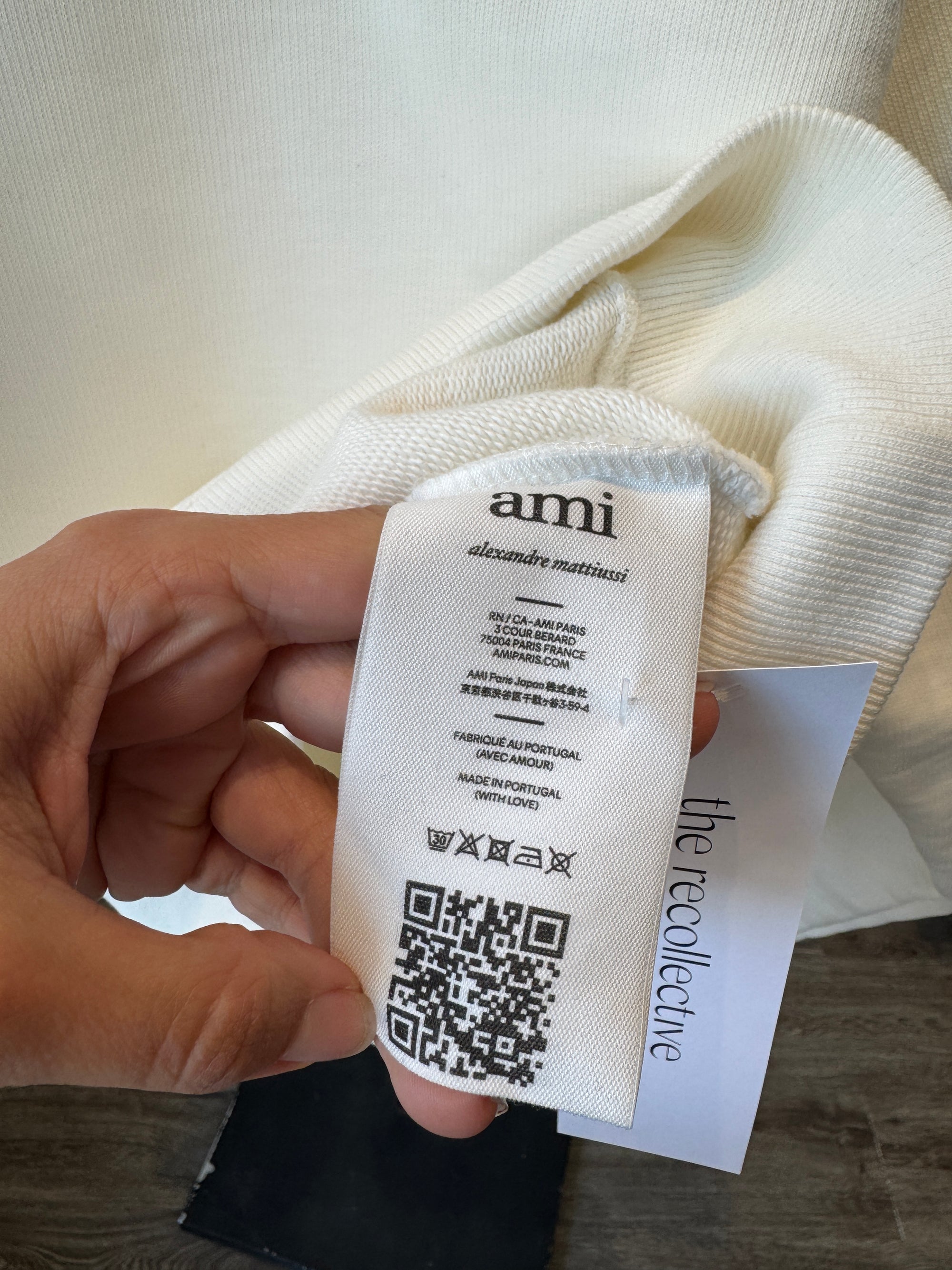 AMI Tonal ADC sweatshirt, White, Small