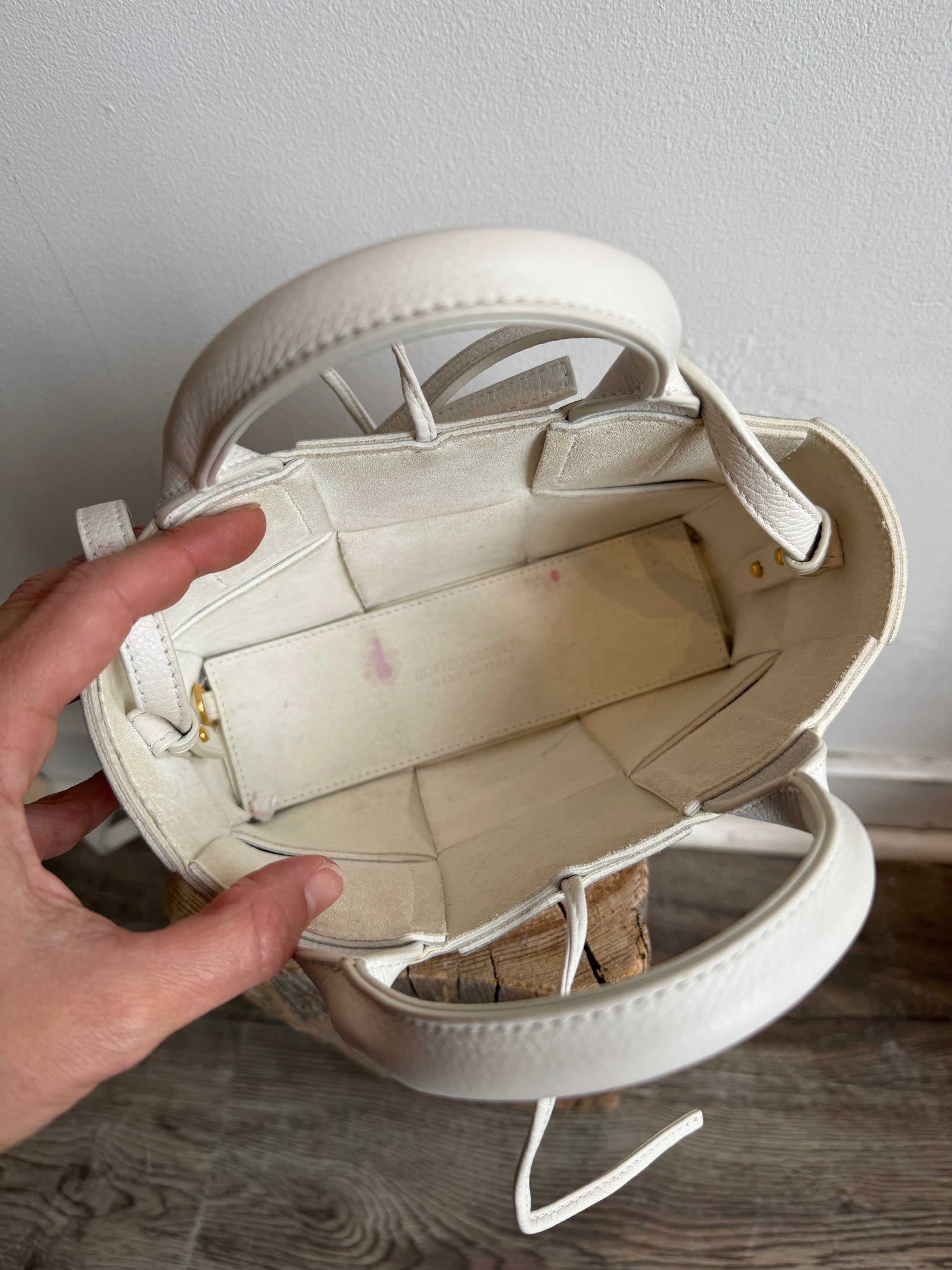 Bottega Veneta Candy Arco Tote, White