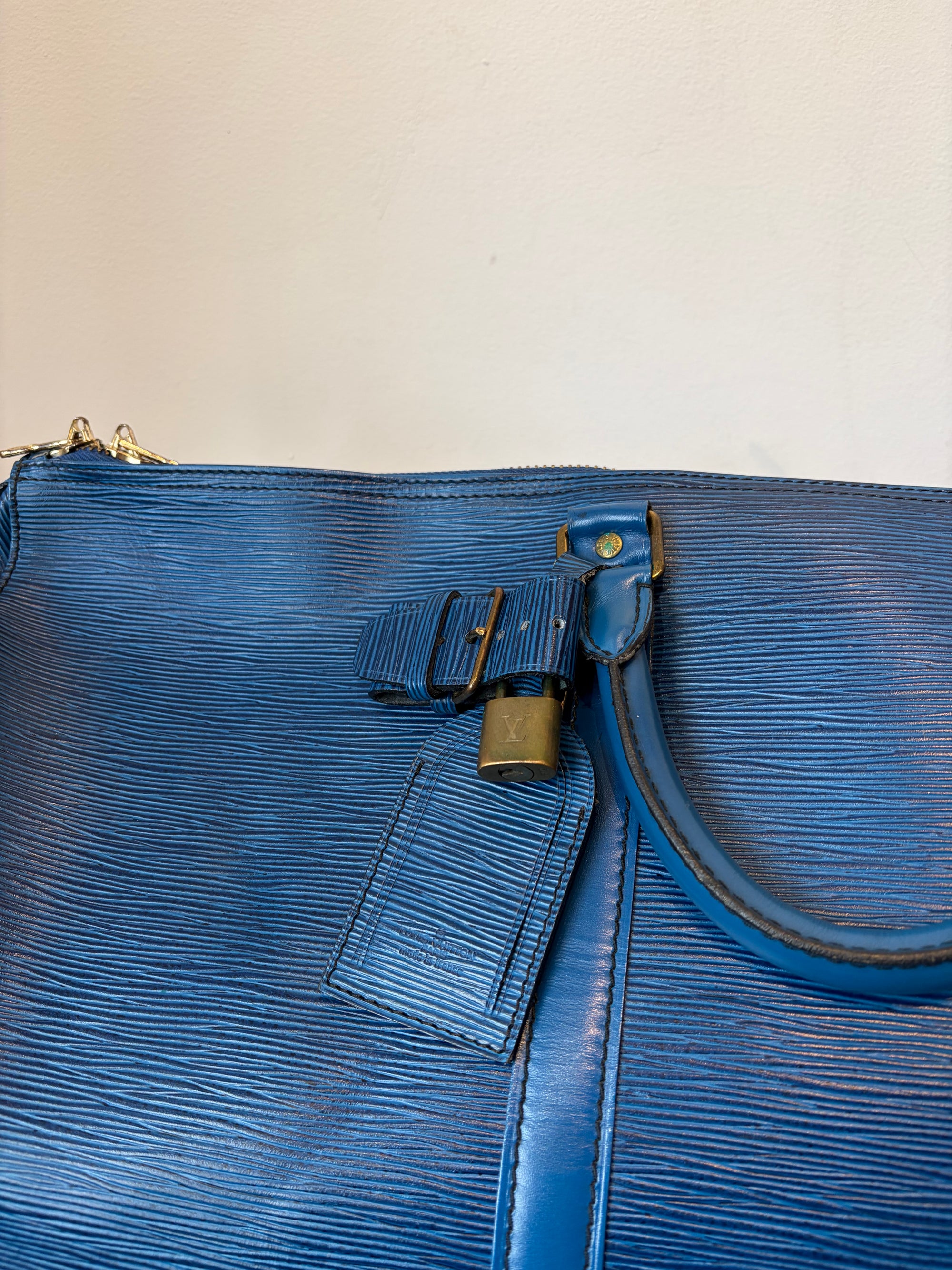 Louis Vuitton Vintage 1995 Keepall 55, Epi Leather, Blue