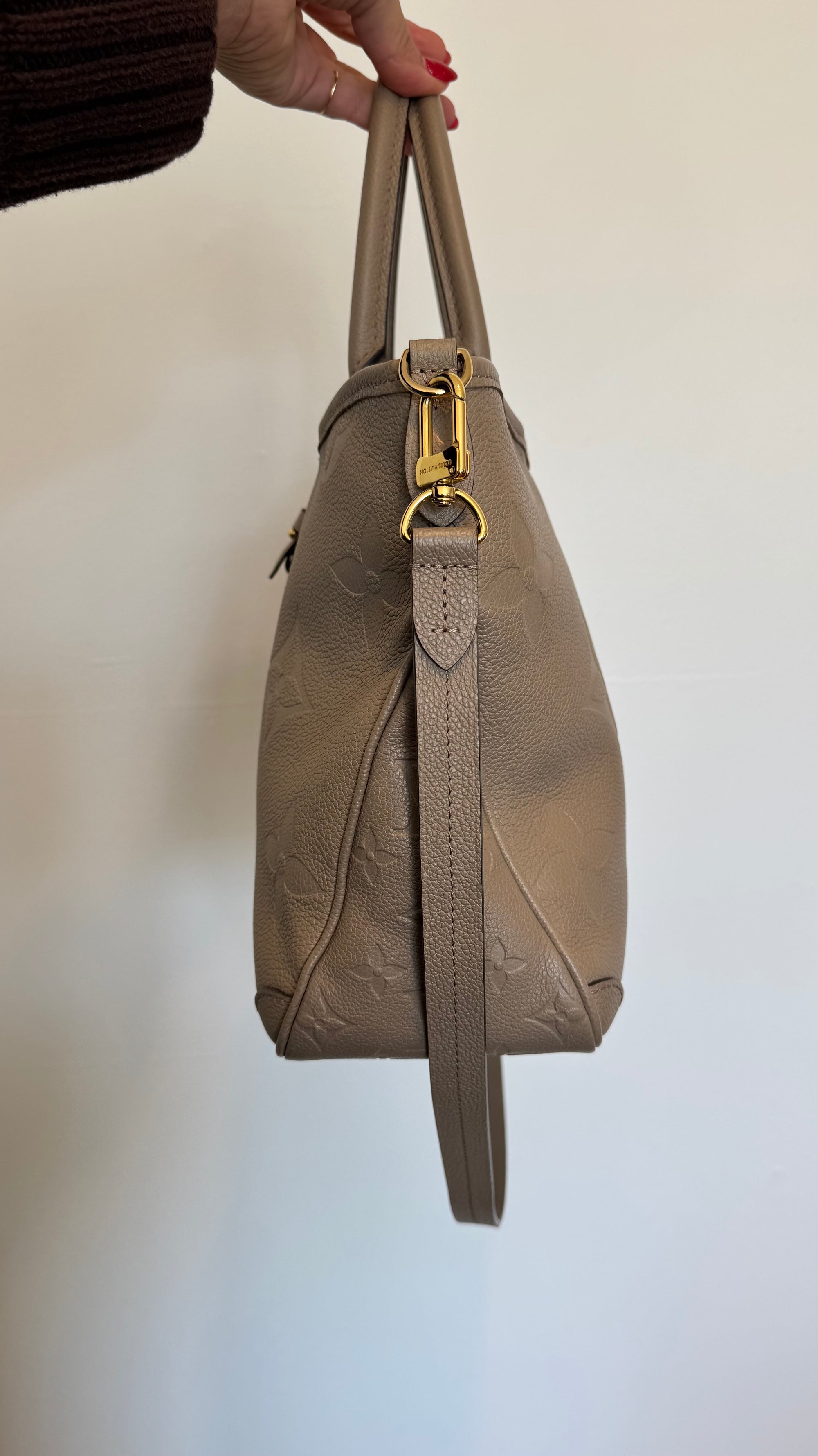 Louis Vuitton Trianon MM Handbag, Tourterelle Grey