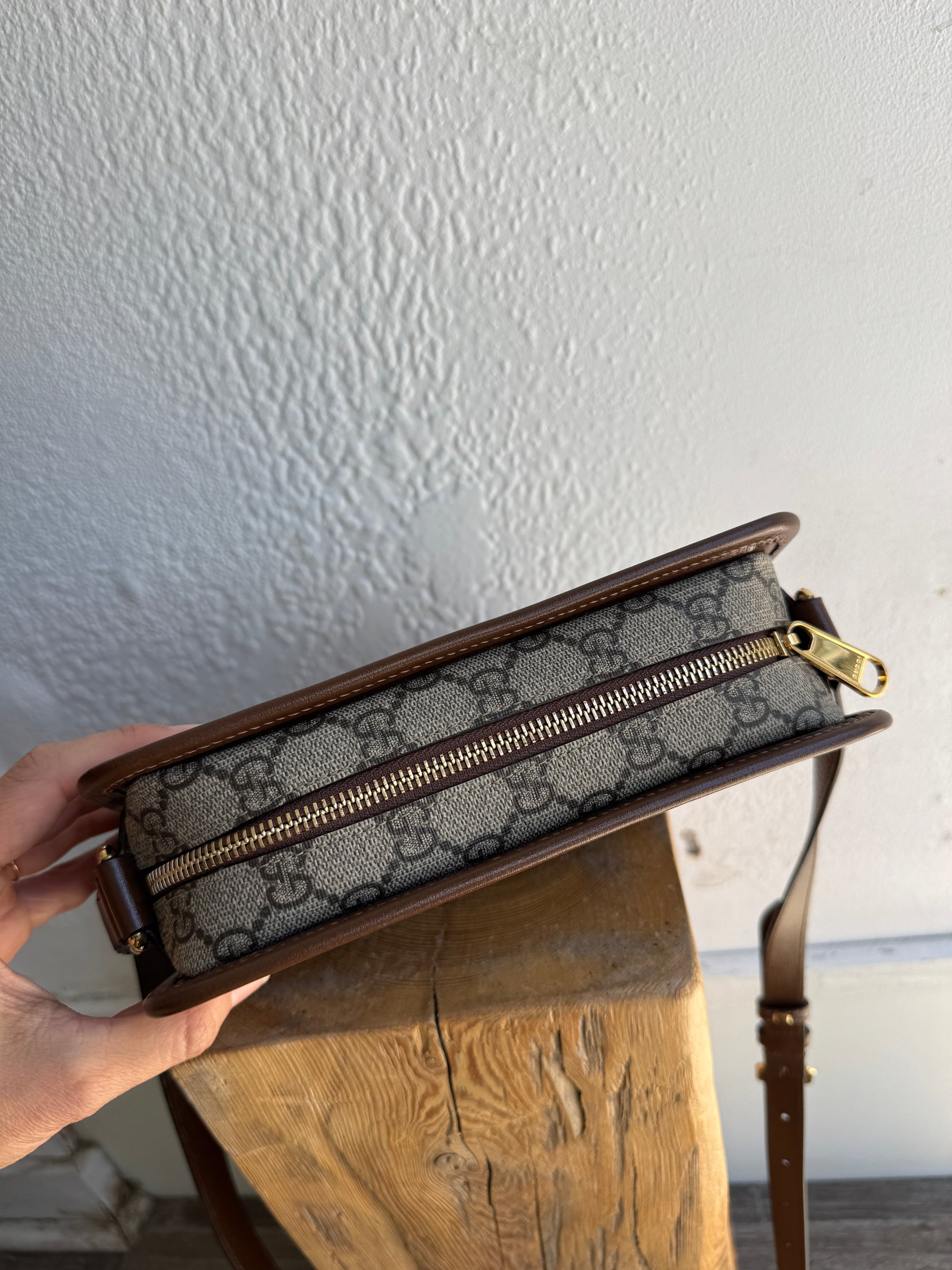 Gucci GG Mini Messenger Crossbody Bag, Brown