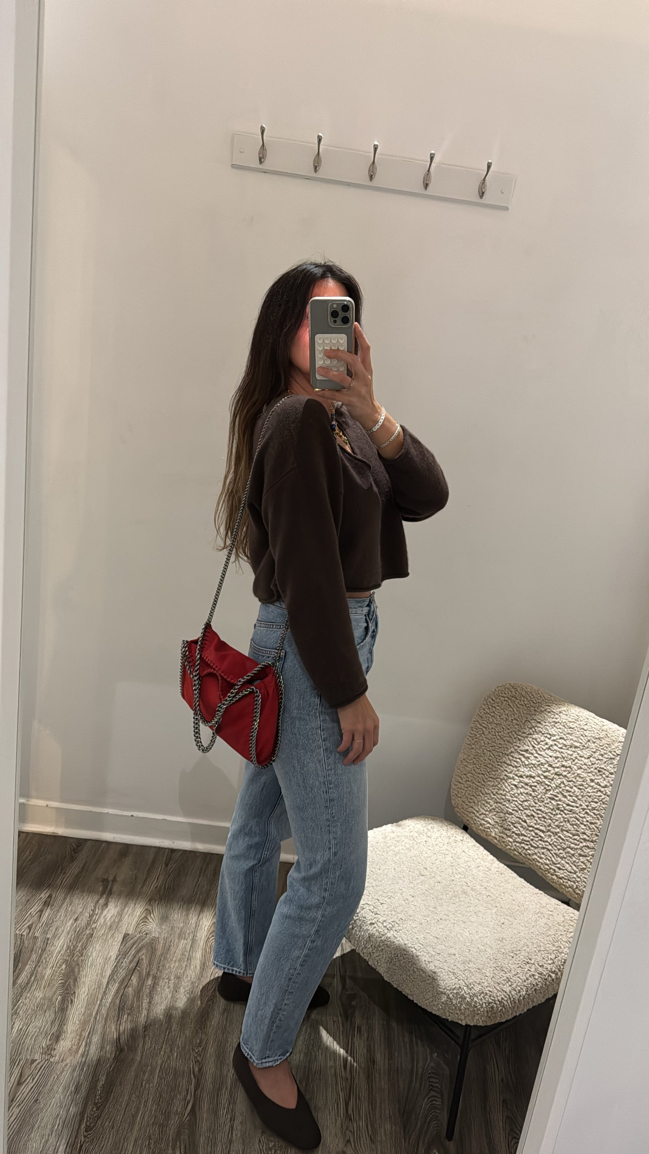 Stella McCartney Falabella Mini Tote, Cherry Red