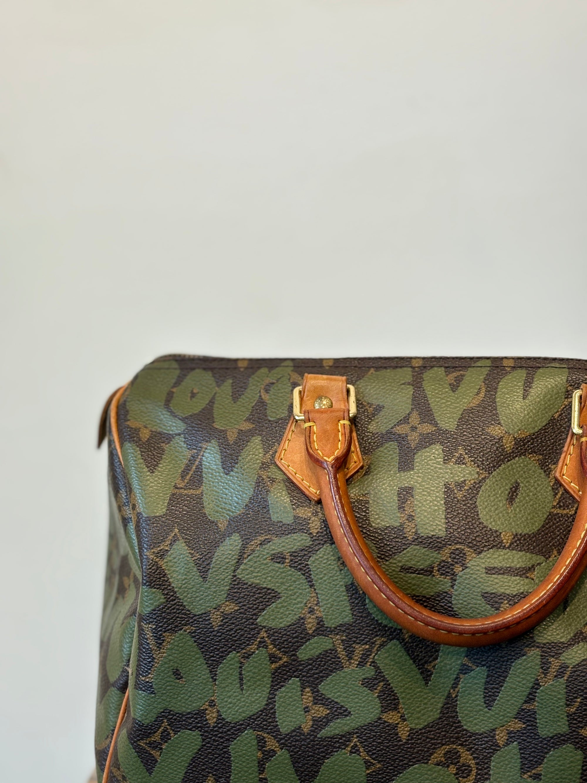 Louis Vuitton x Stephen Sprouse 2001 Speedy 30, brown/dark green